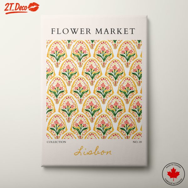 Flower Market Pattern Artwork Inspired by Lisbon