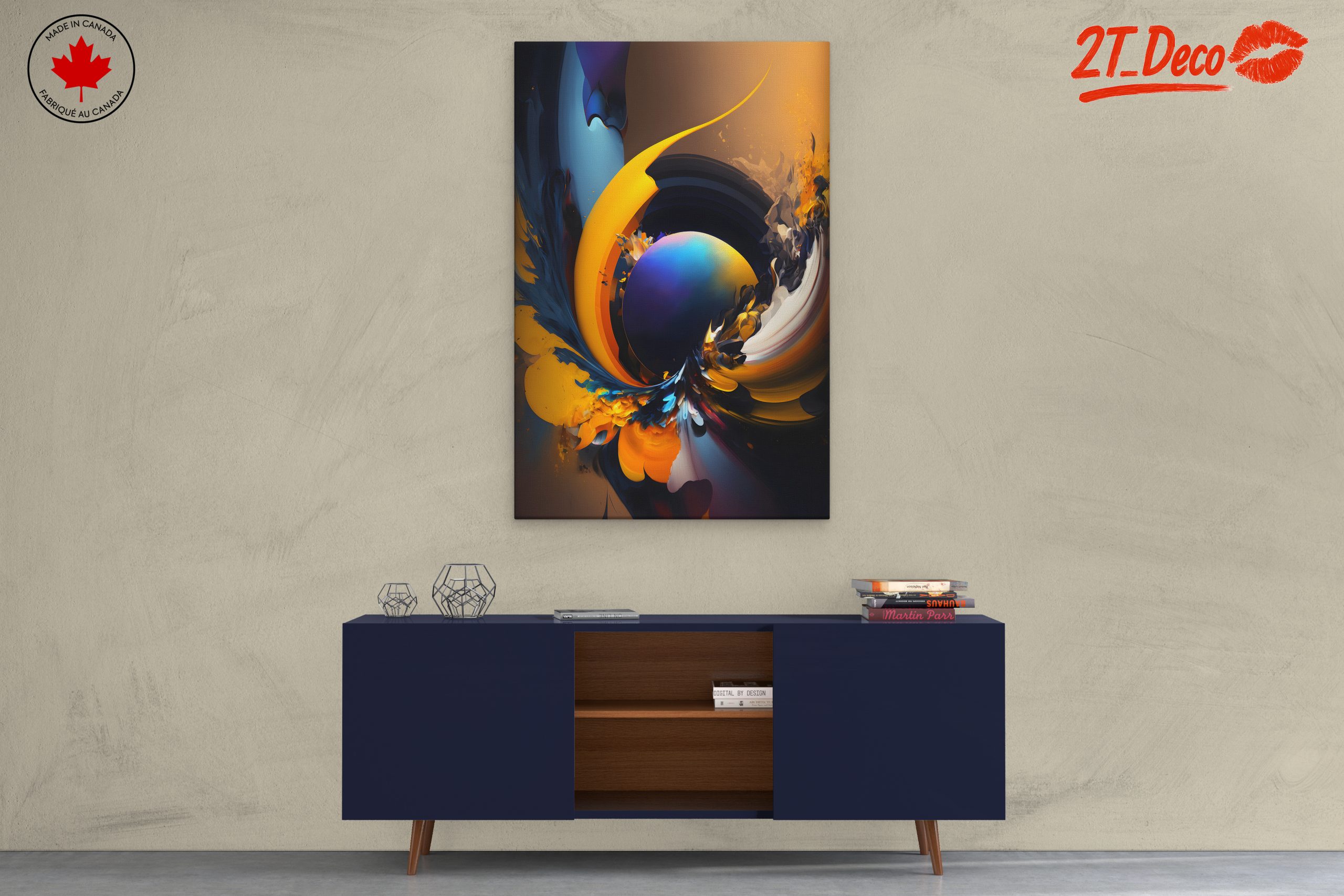 Vibrant Dynamic Abstract Art Composition 5 - Image 3