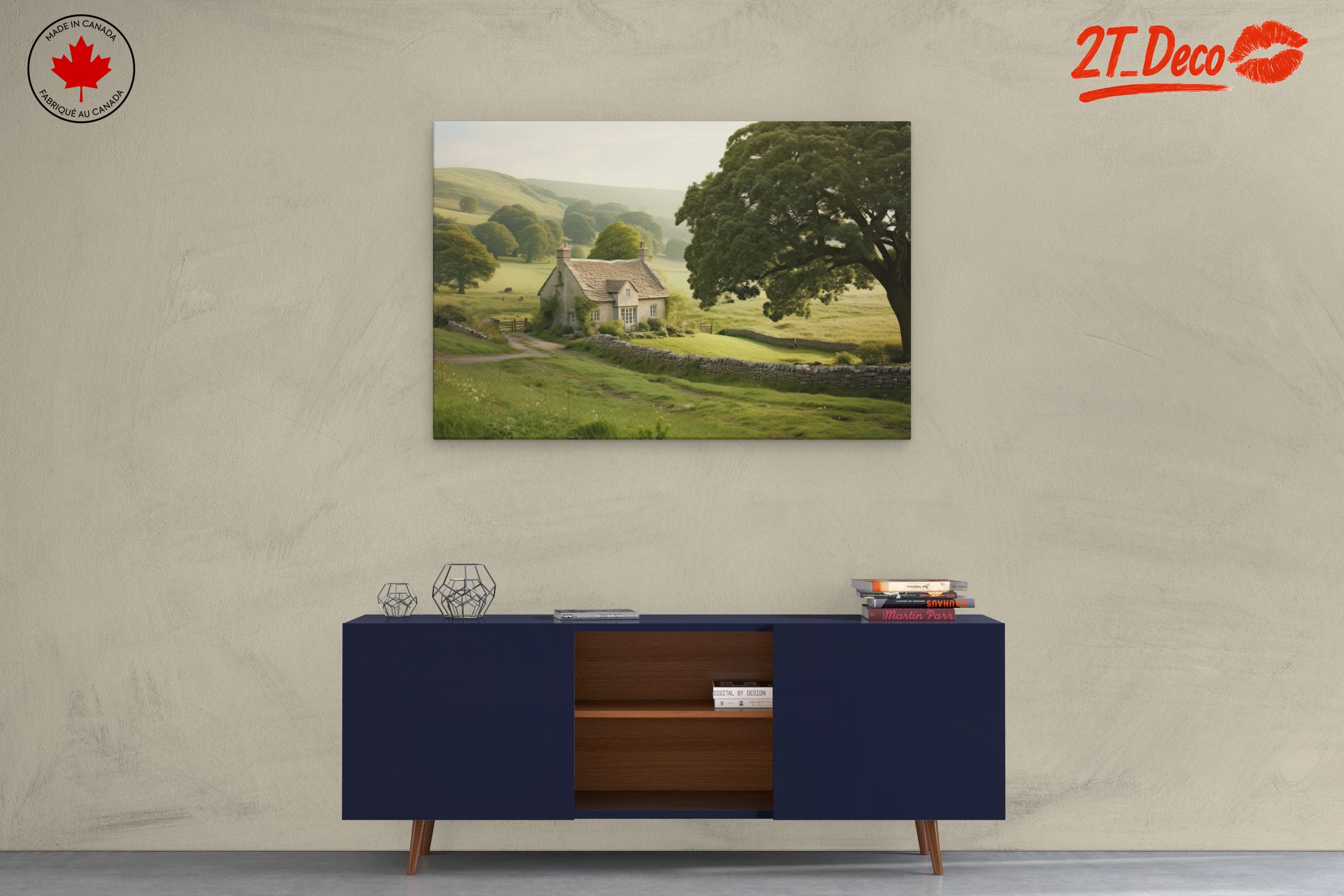 Charming Countryside Landscape Art - Image 3