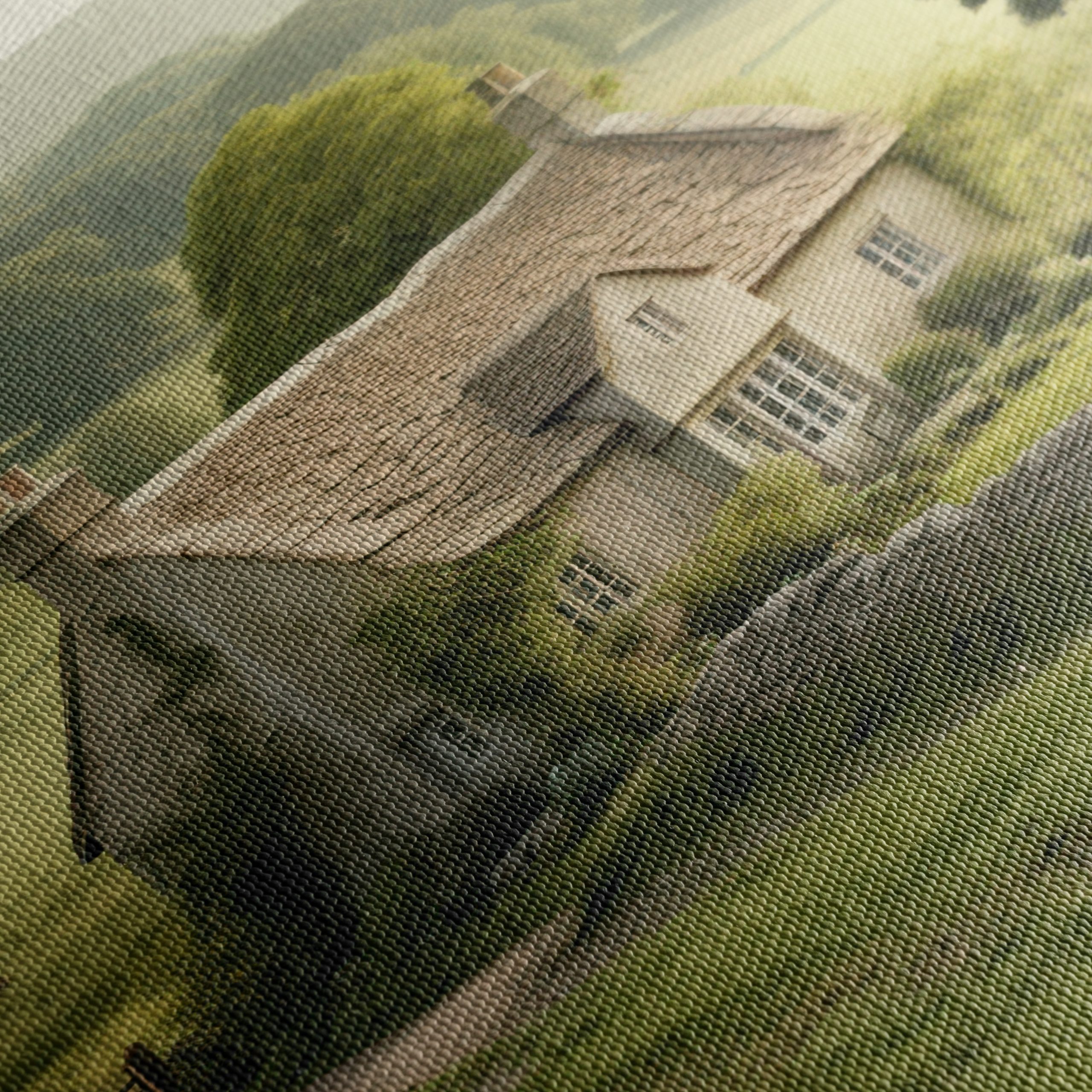 Charming Countryside Landscape Art - Image 5