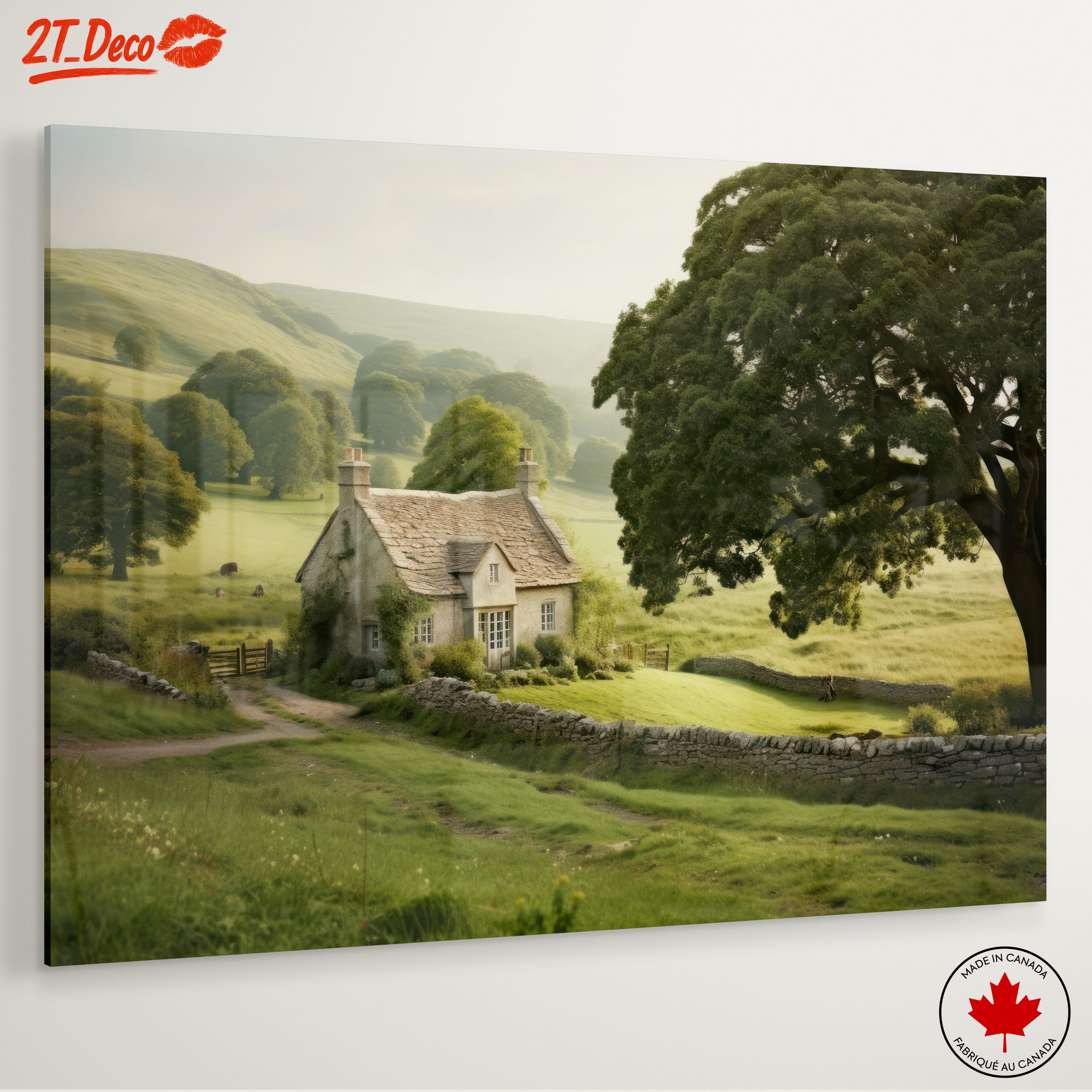 Charming Countryside Landscape Art - Image 6