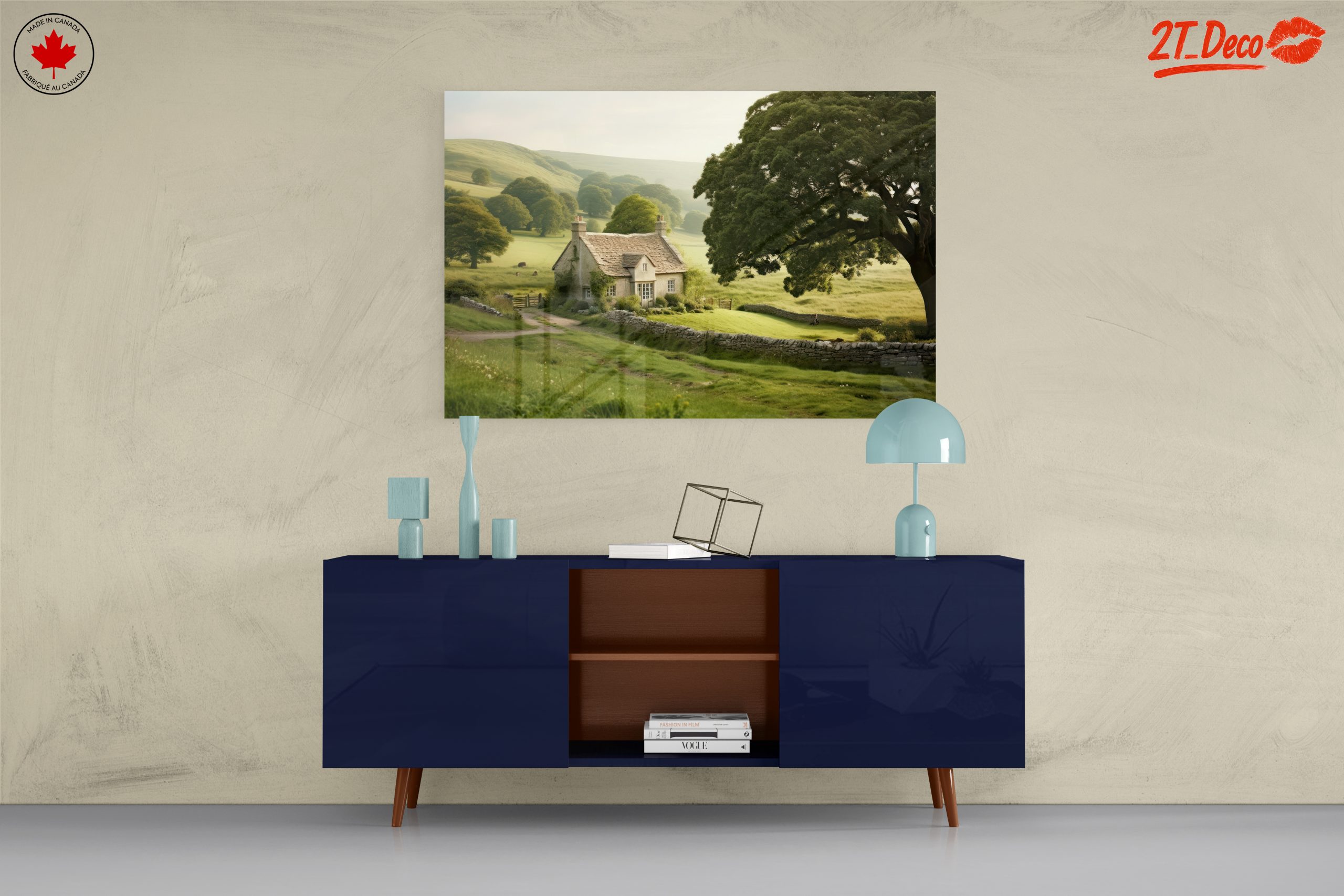 Charming Countryside Landscape Art - Image 8