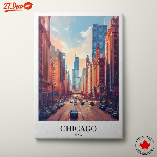 Chicago Cityscape Urban Art