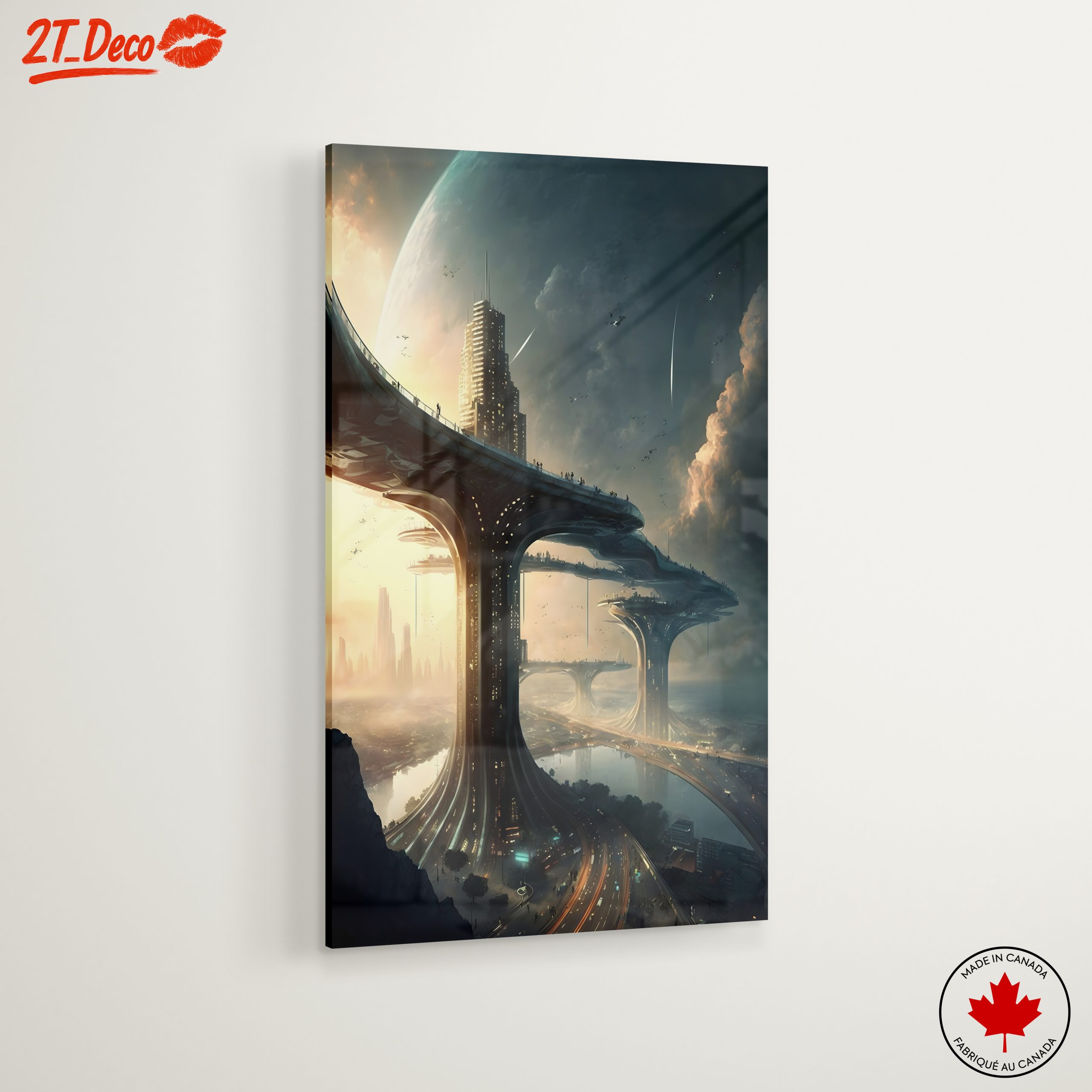 Futuristic Cityscape Under a Cosmic Sky - Image 6