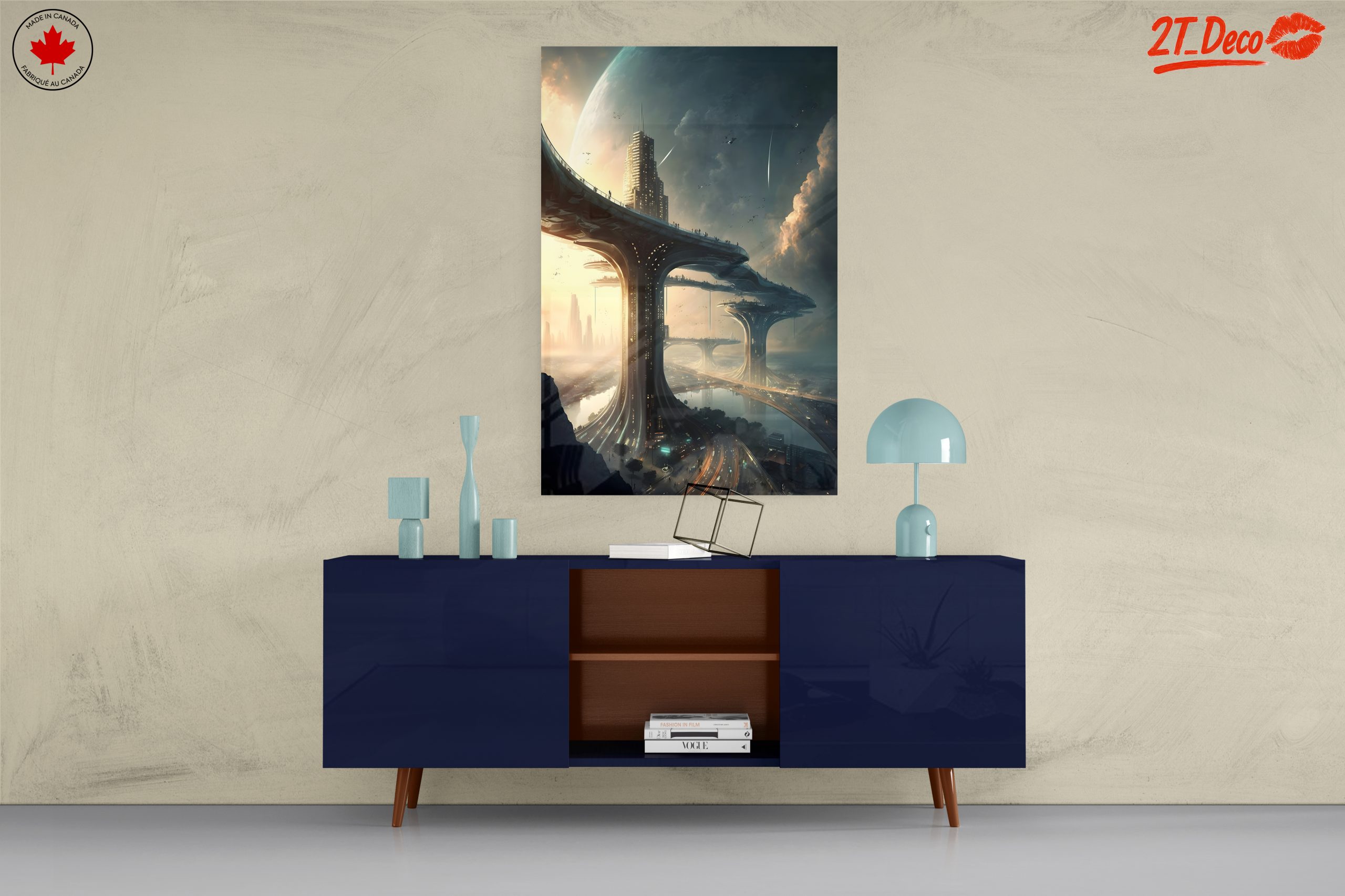 Futuristic Cityscape Under a Cosmic Sky - Image 8