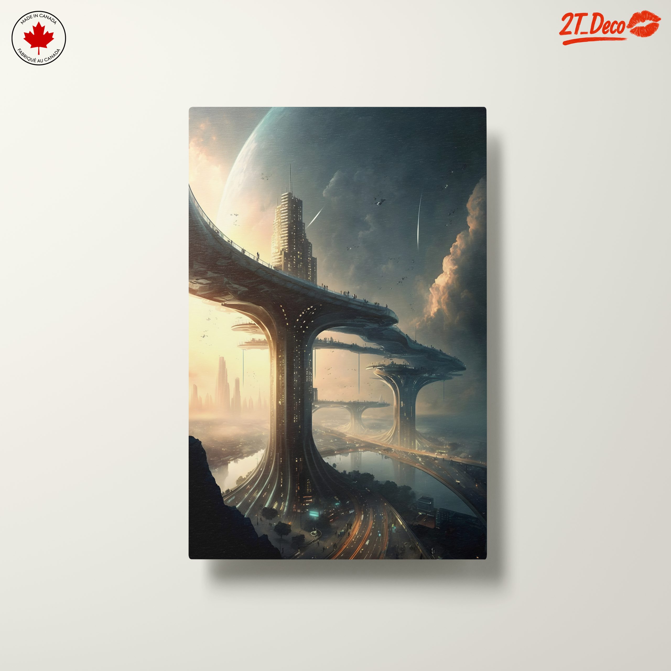 Futuristic Cityscape Under a Cosmic Sky - Image 10