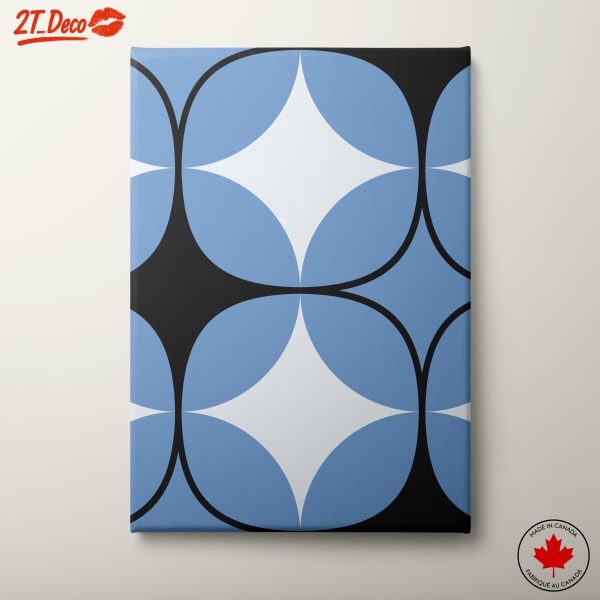 Geometric Design in Blue and White