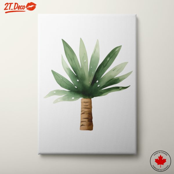 Watercolor Botanical Art of a Palm Plant