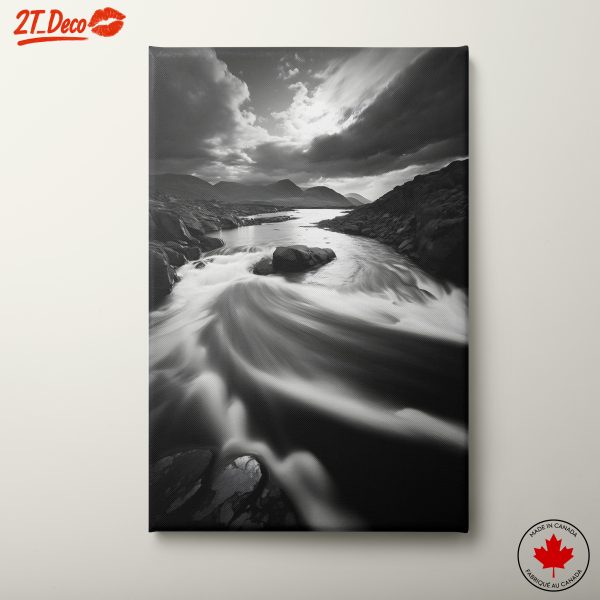 Dynamic Abstract Landscape with Water Flow