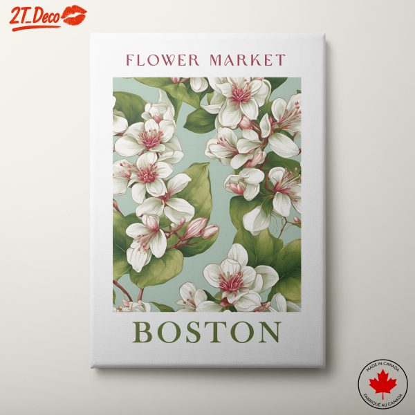 Flower Market Art Featuring Boston