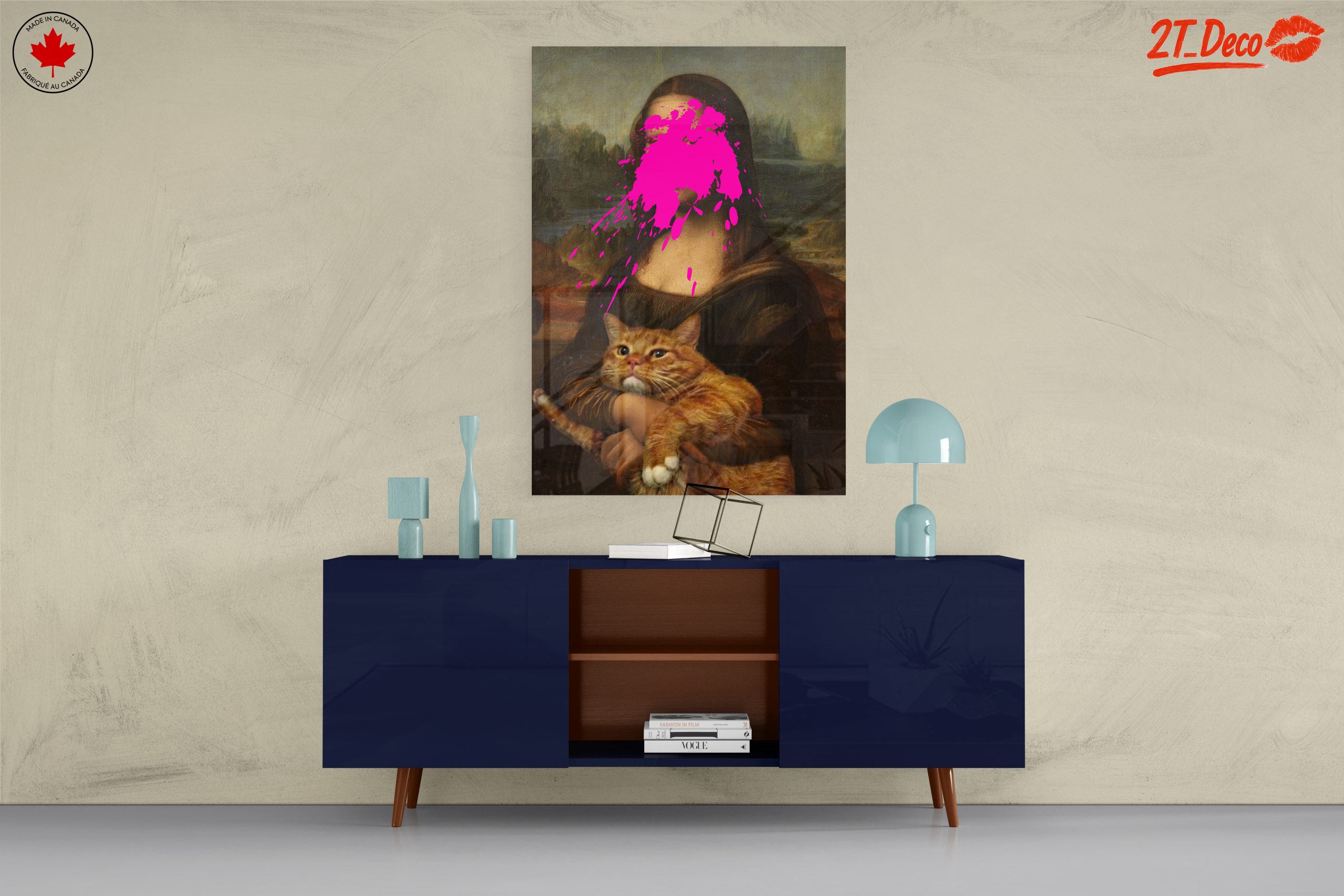 Modern Interpretation of Iconic Art with Cat - Image 8