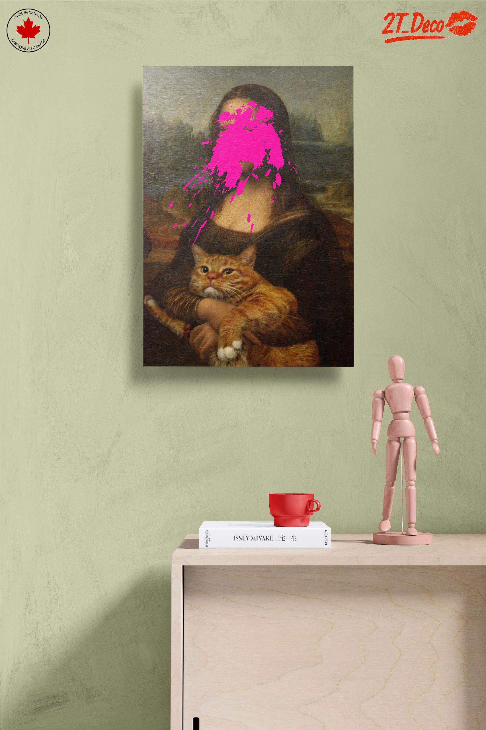 Modern Interpretation of Iconic Art with Cat - Image 14