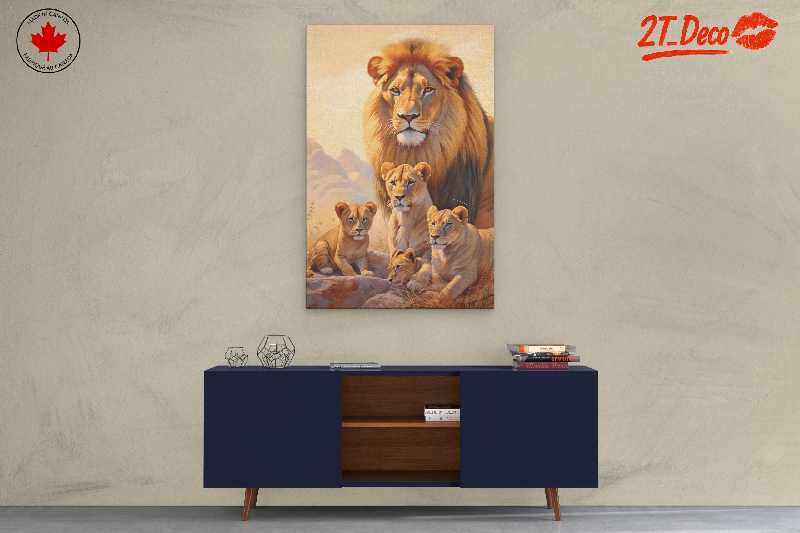 Majestic Lion Family Art 7 - Image 3