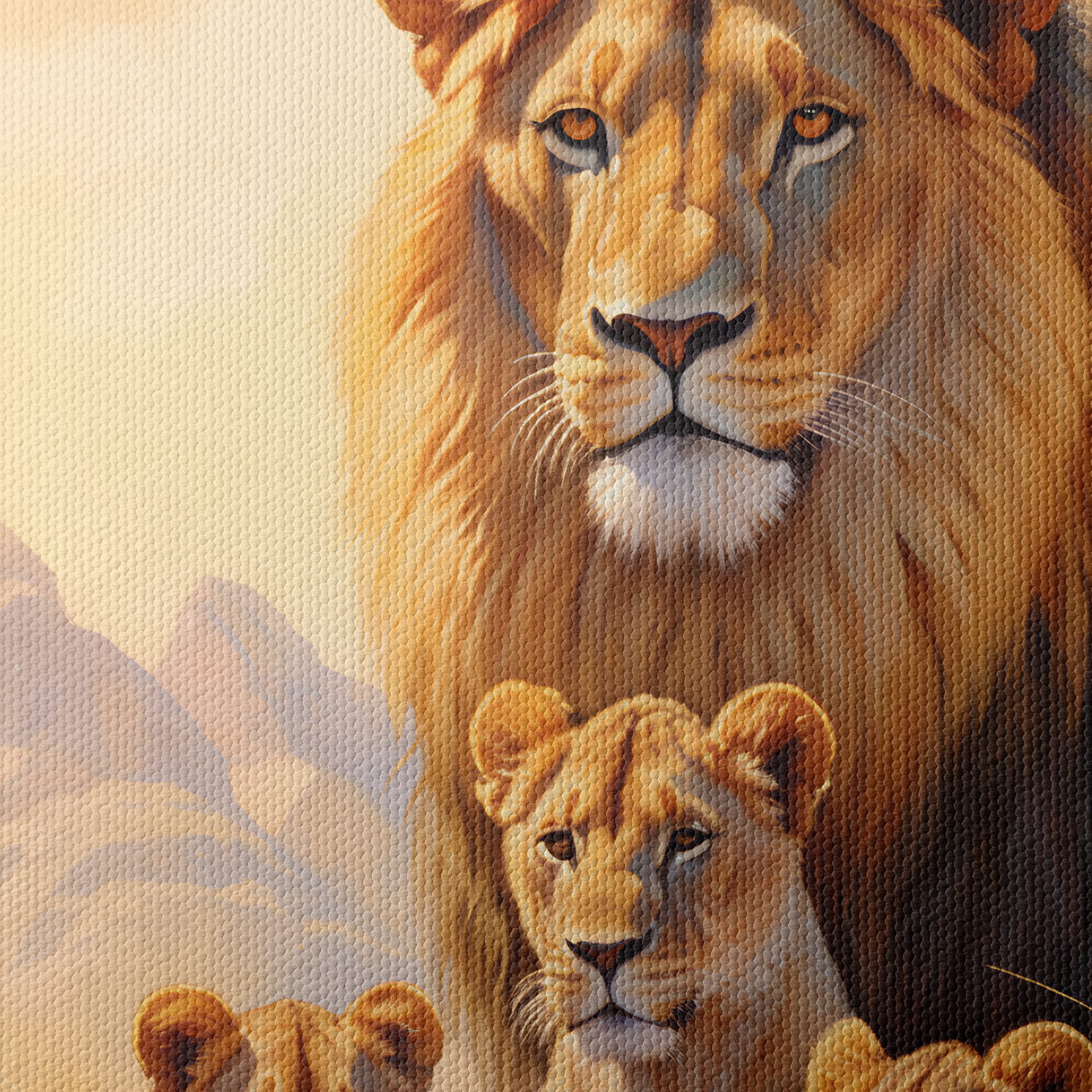 Majestic Lion Family Art 7 - Image 4