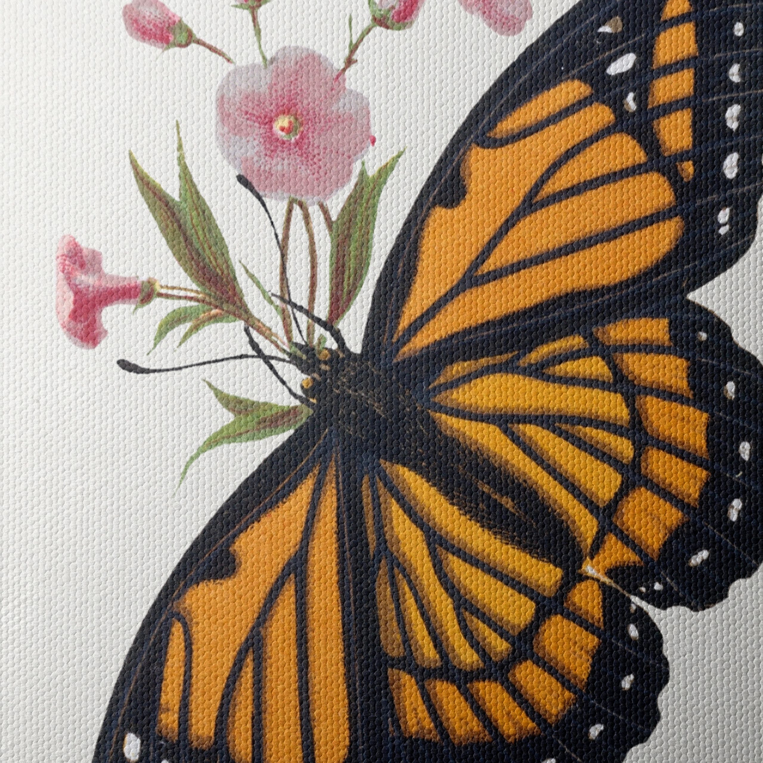 Vibrant Butterfly and Floral Composition Art - Image 4
