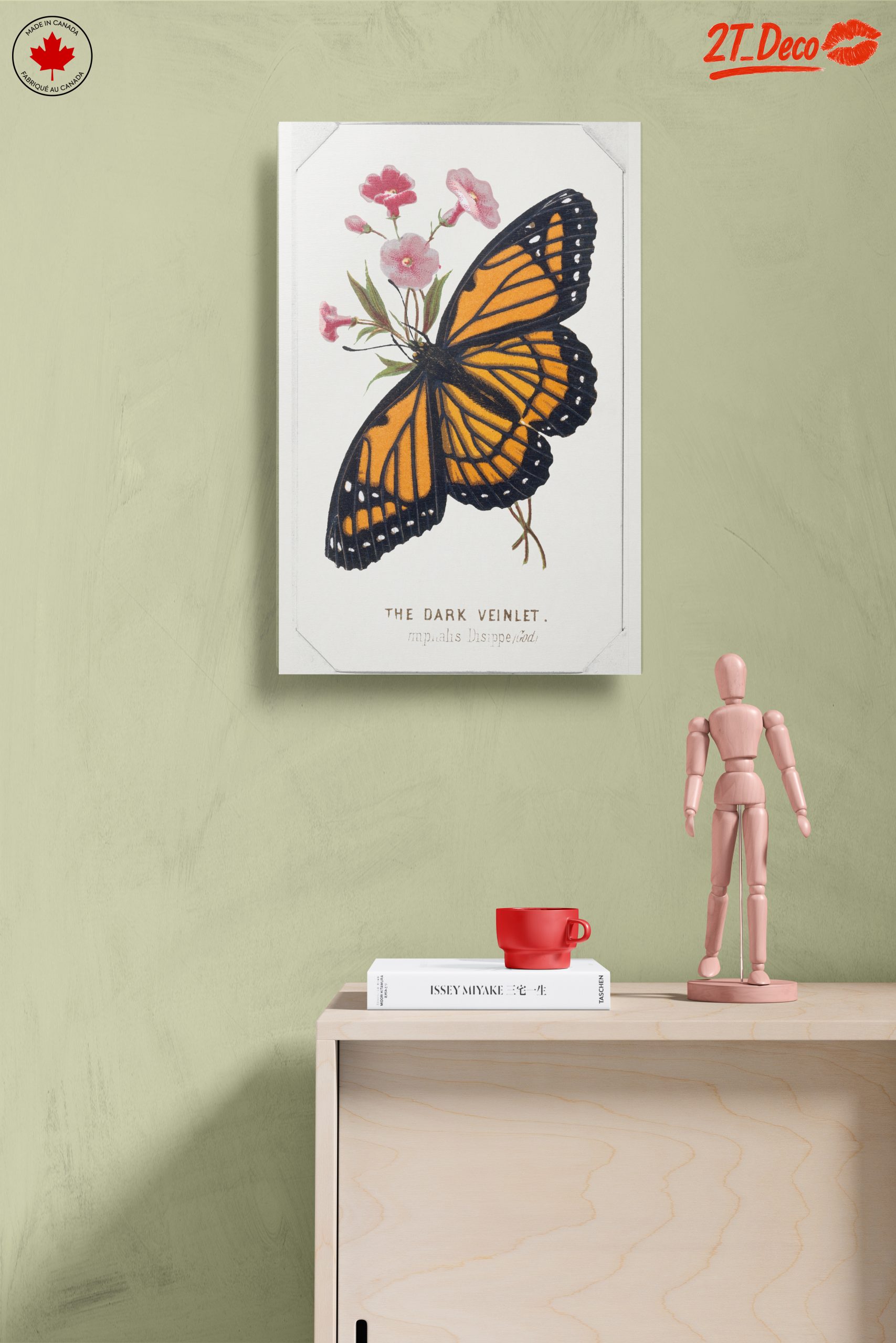 Vibrant Butterfly and Floral Composition Art - Image 14