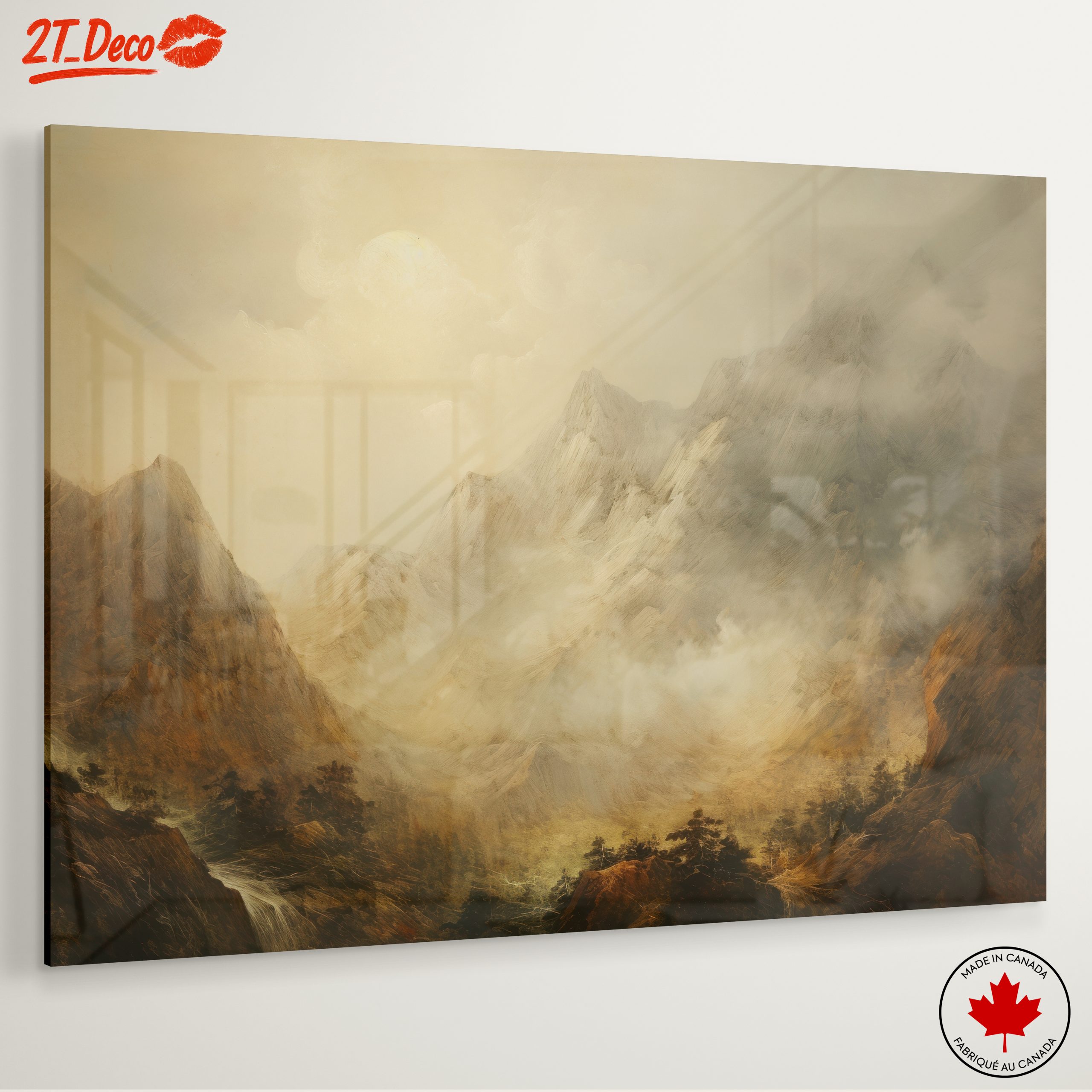 Misty Mountain Abstract Landscape Art - Image 6