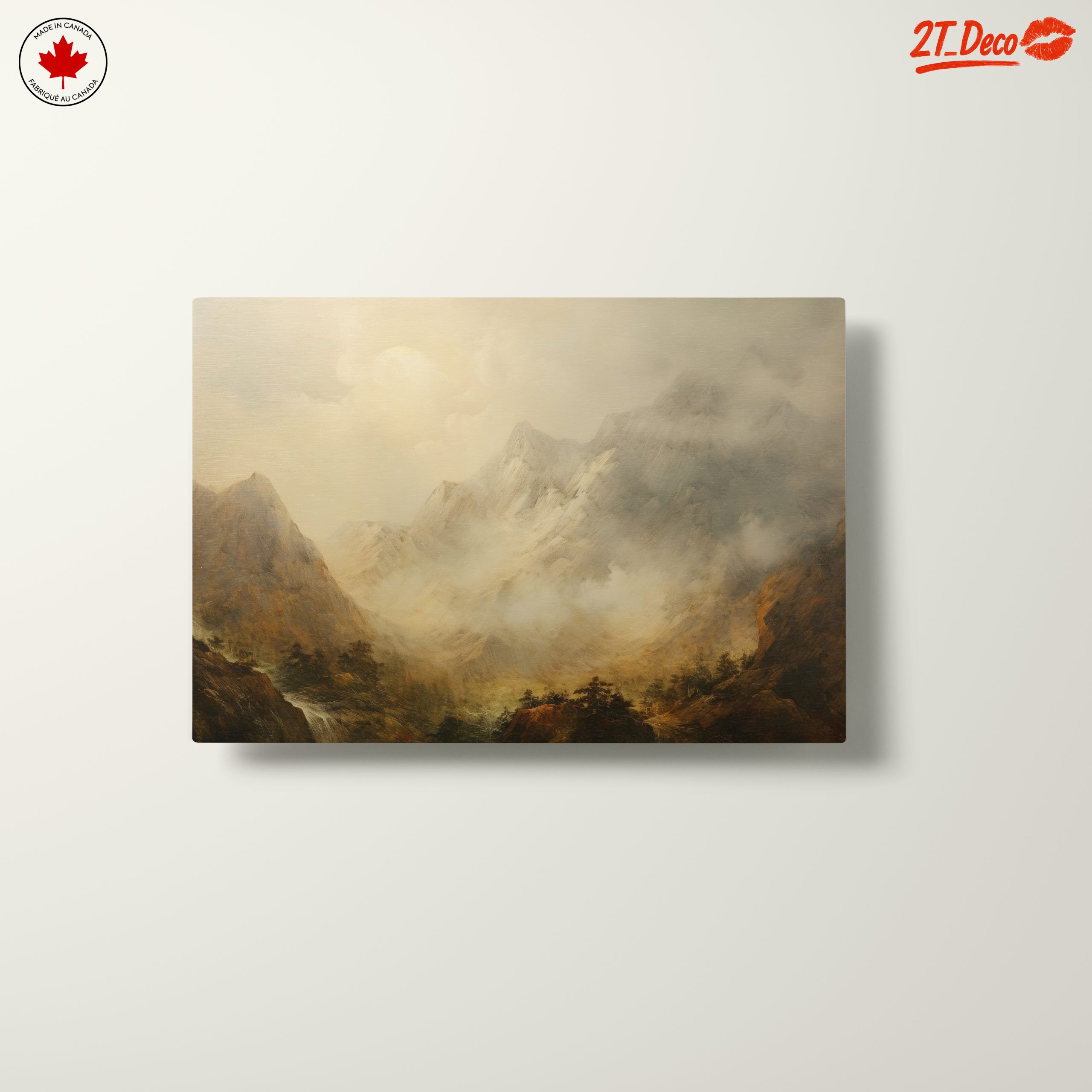 Misty Mountain Abstract Landscape Art - Image 10