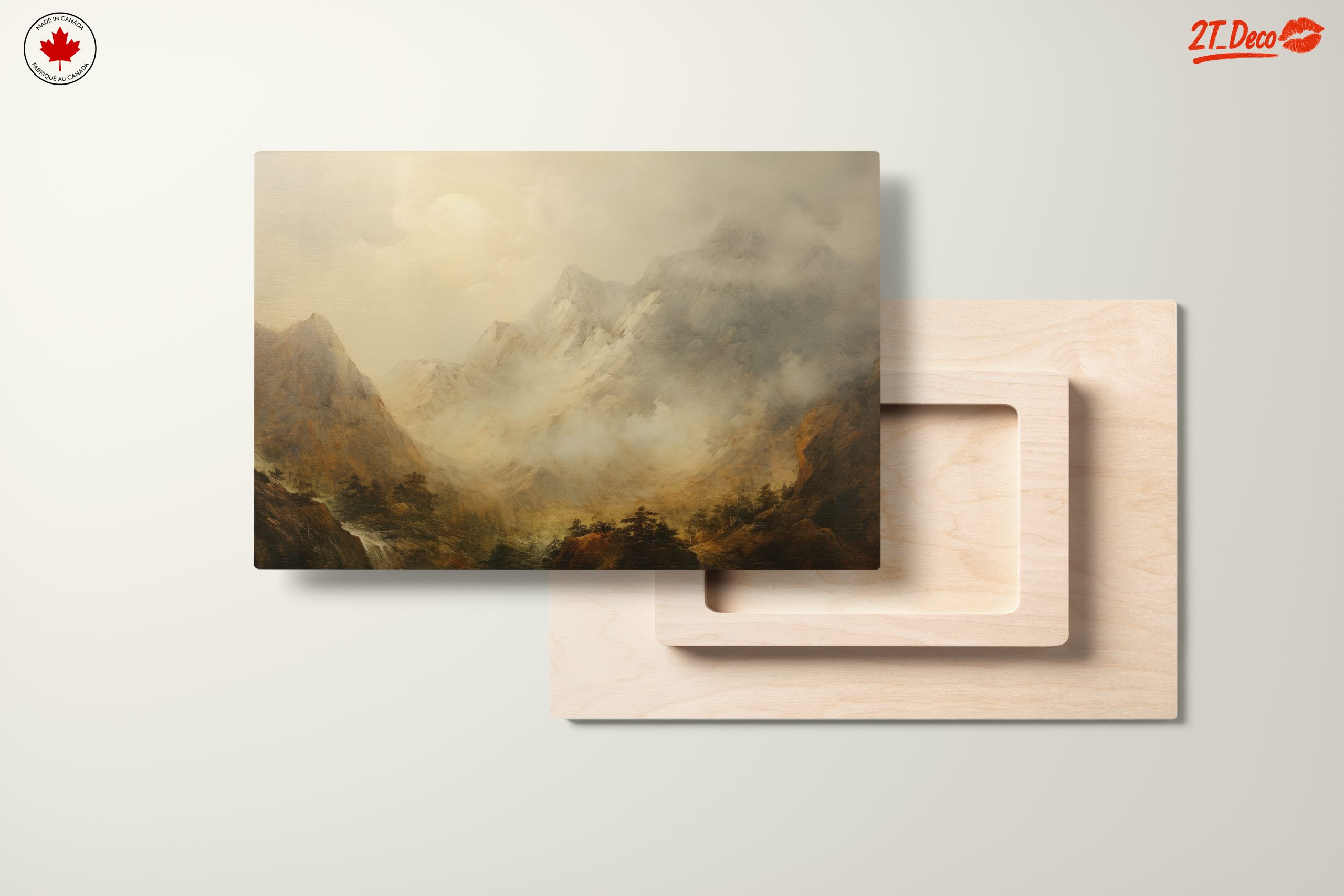 Misty Mountain Abstract Landscape Art - Image 11