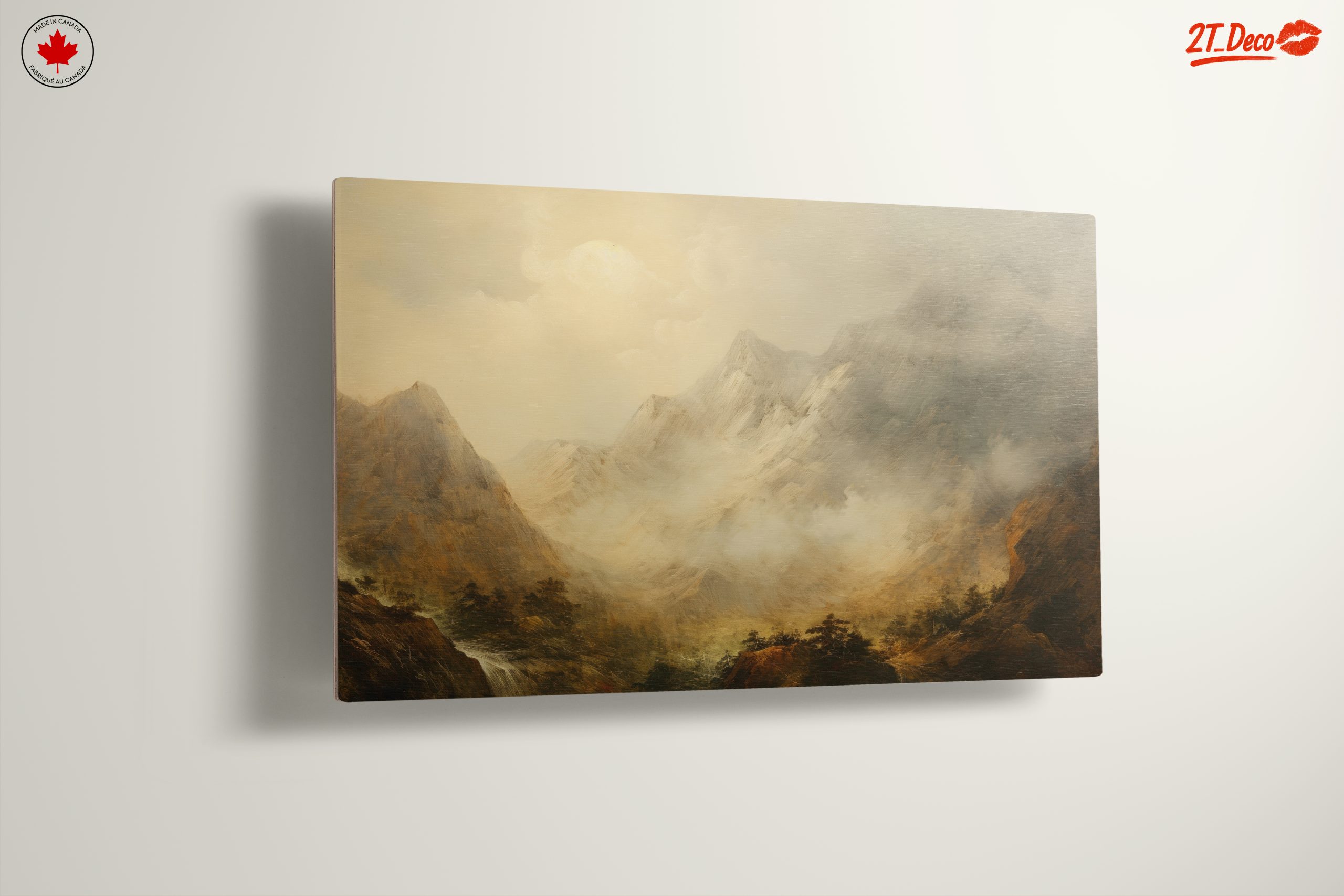 Misty Mountain Abstract Landscape Art - Image 13