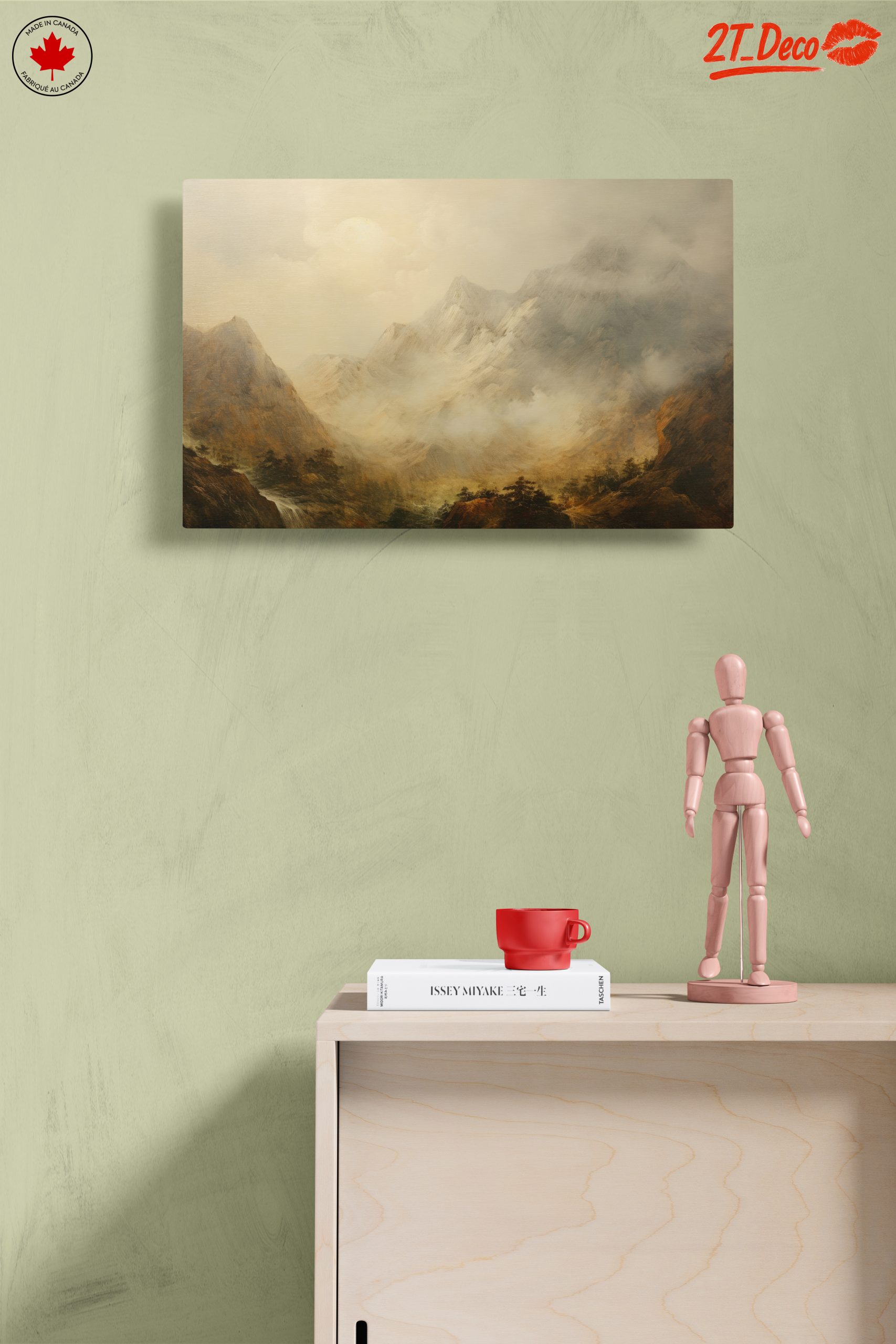 Misty Mountain Abstract Landscape Art - Image 14