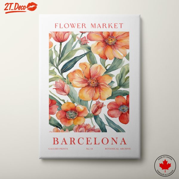 Floral Market Scene from Barcelona