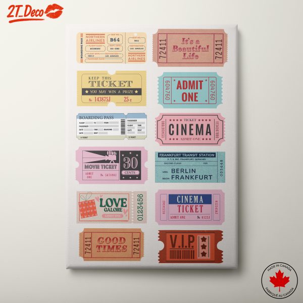 Vintage Style Ticket Collage Art