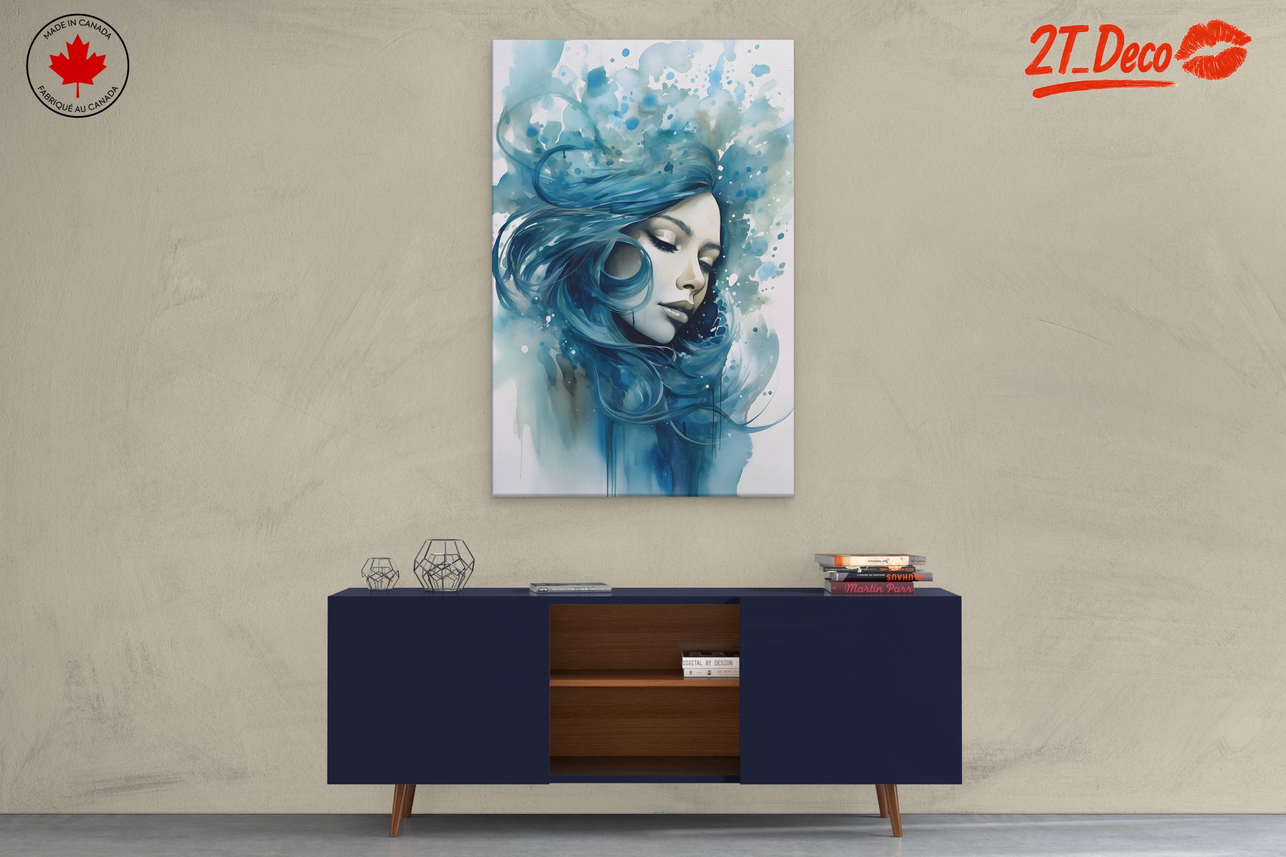 Vibrant Abstract Portrait of a Woman - Image 3