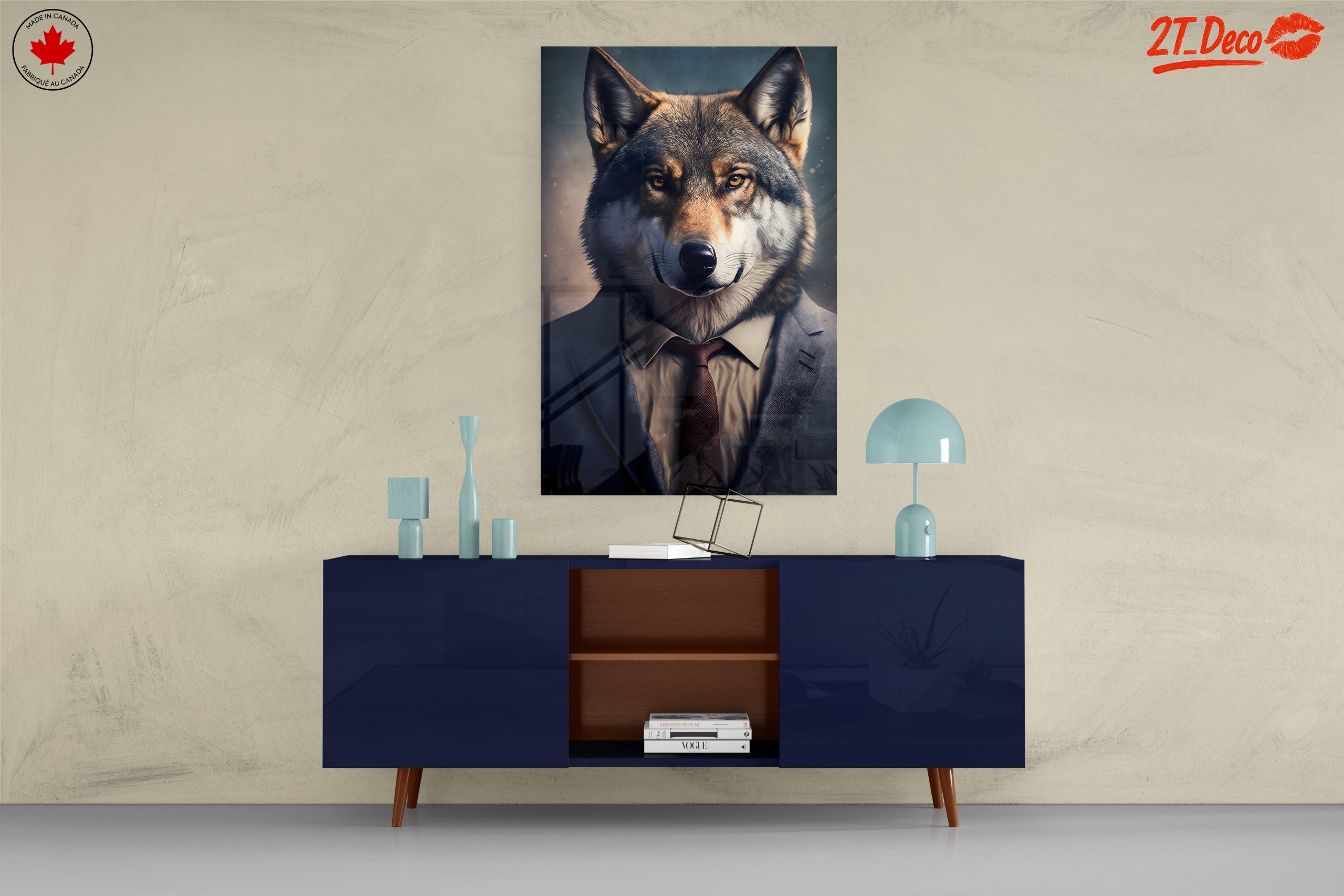 Stylish Wolf Character Portrait Art - Image 8
