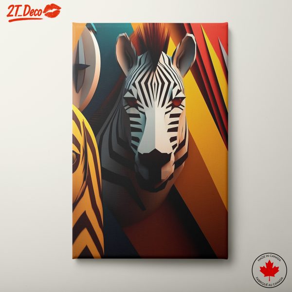 Stylized Zebra Artistic Representation