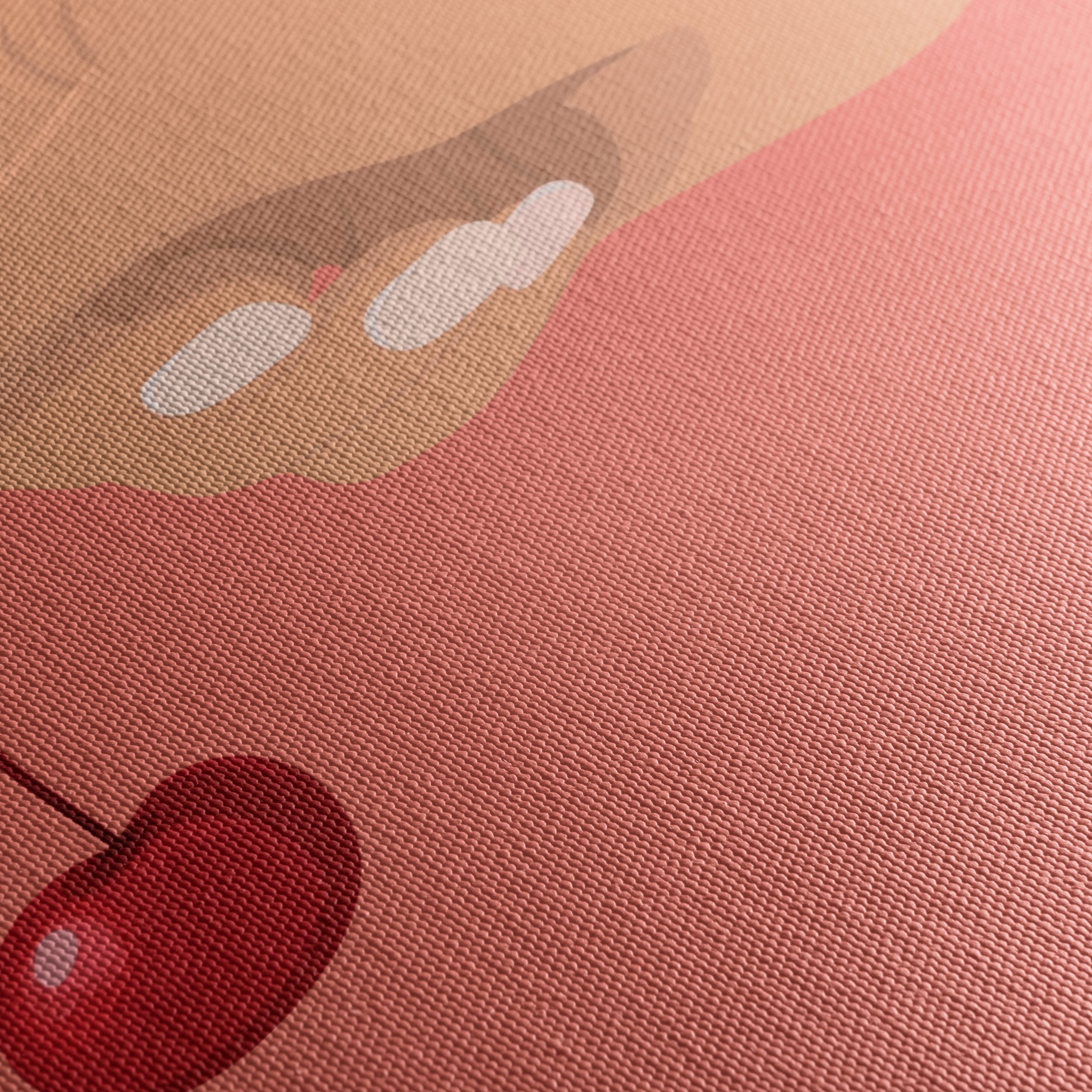 Hand Holding Cherry On Pink Background - Image 5