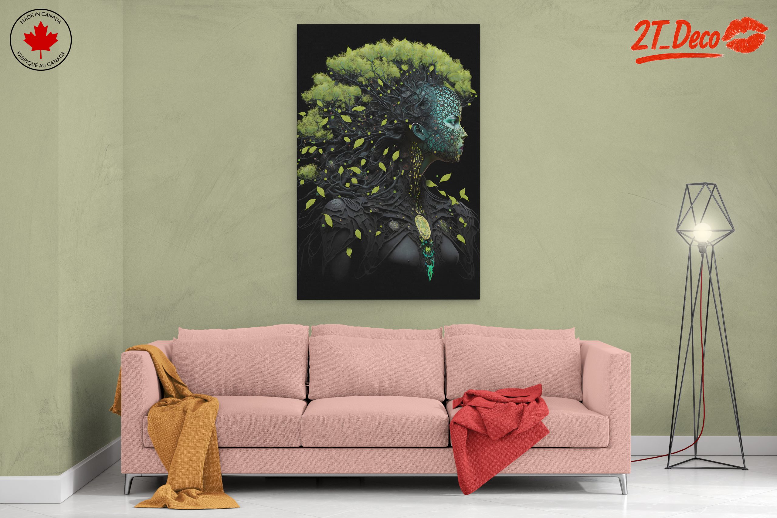 Modern Nature-Inspired Portrait Art - Image 2