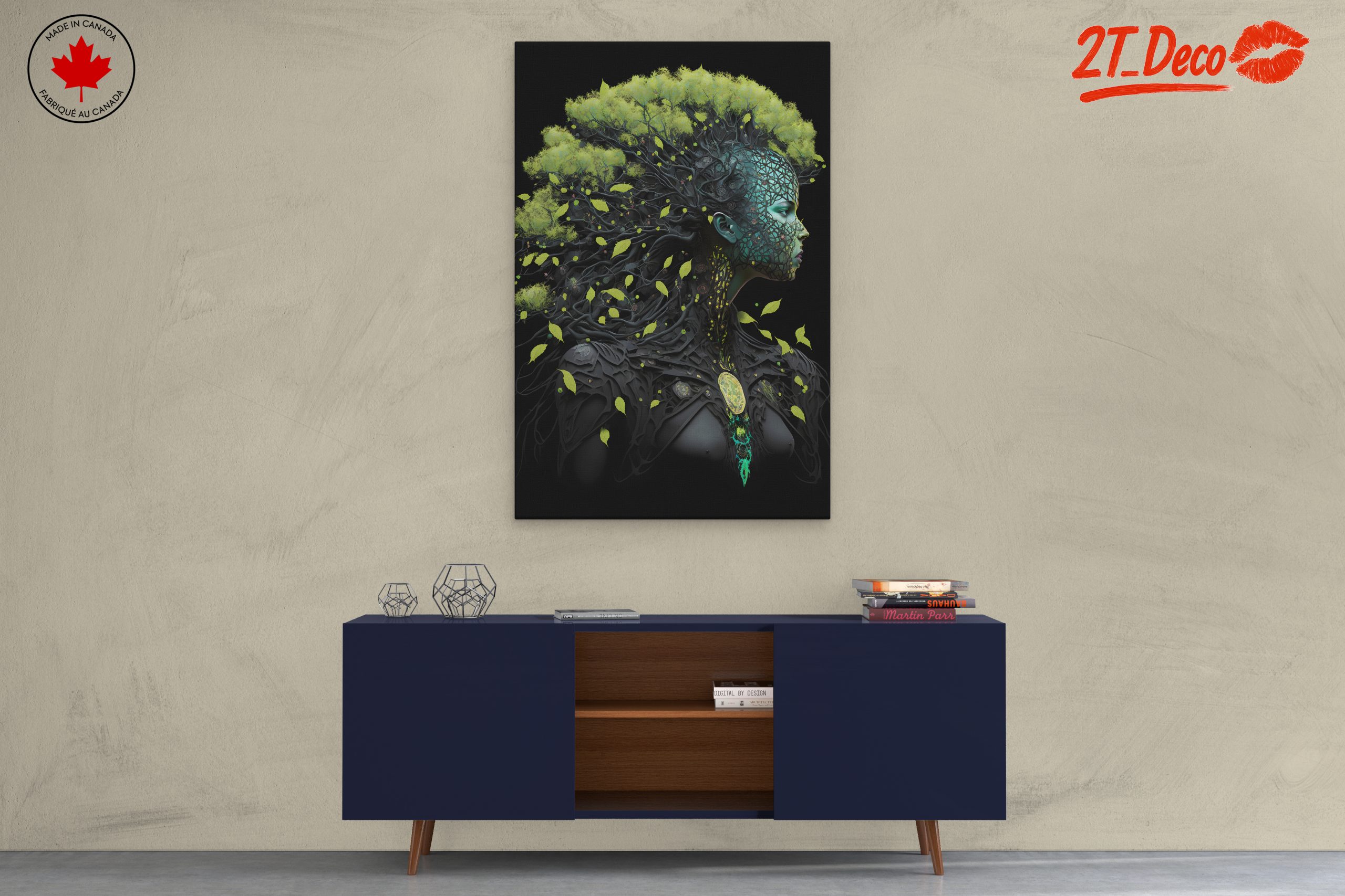 Modern Nature-Inspired Portrait Art - Image 3