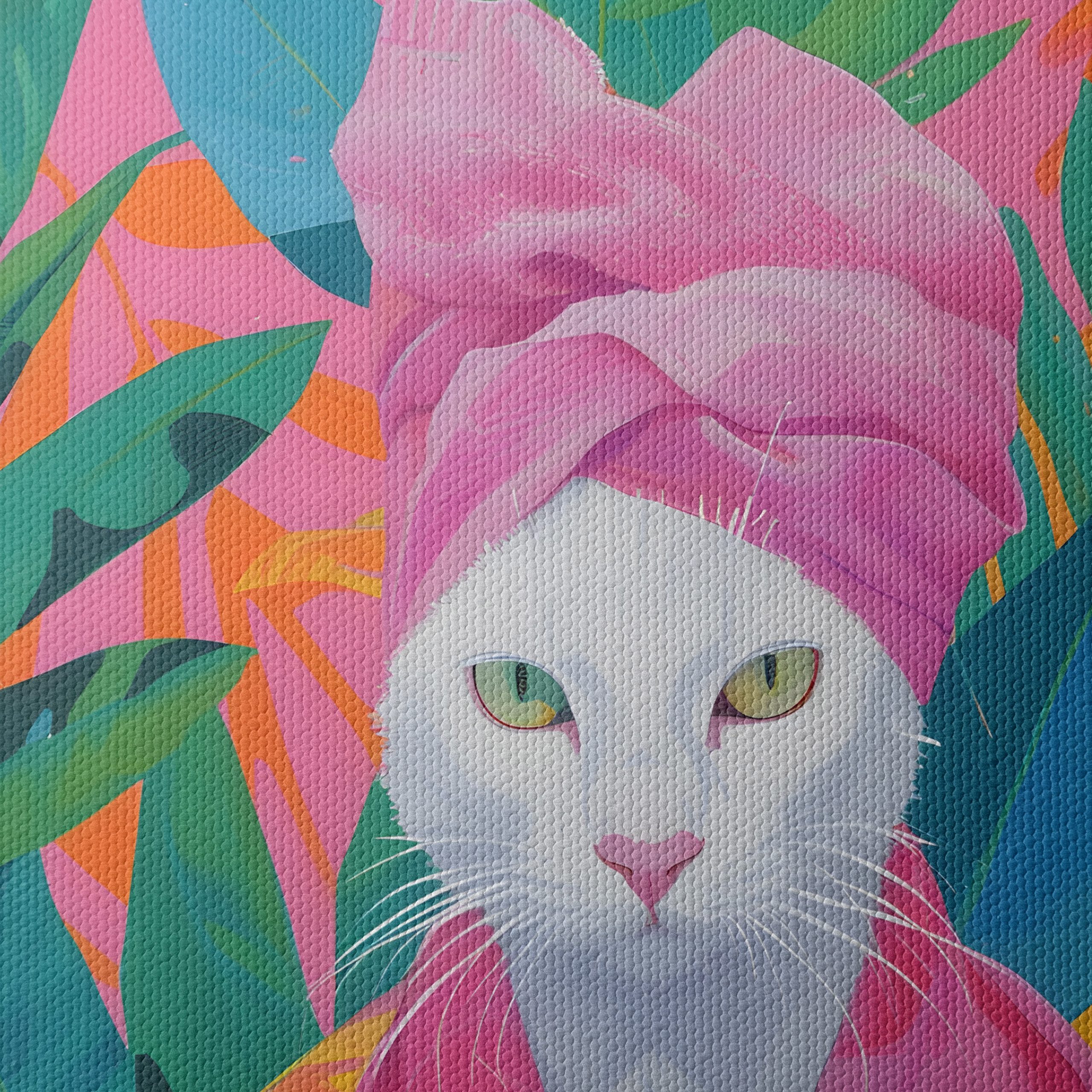 Stylish Cat with Tropical Background - Image 4