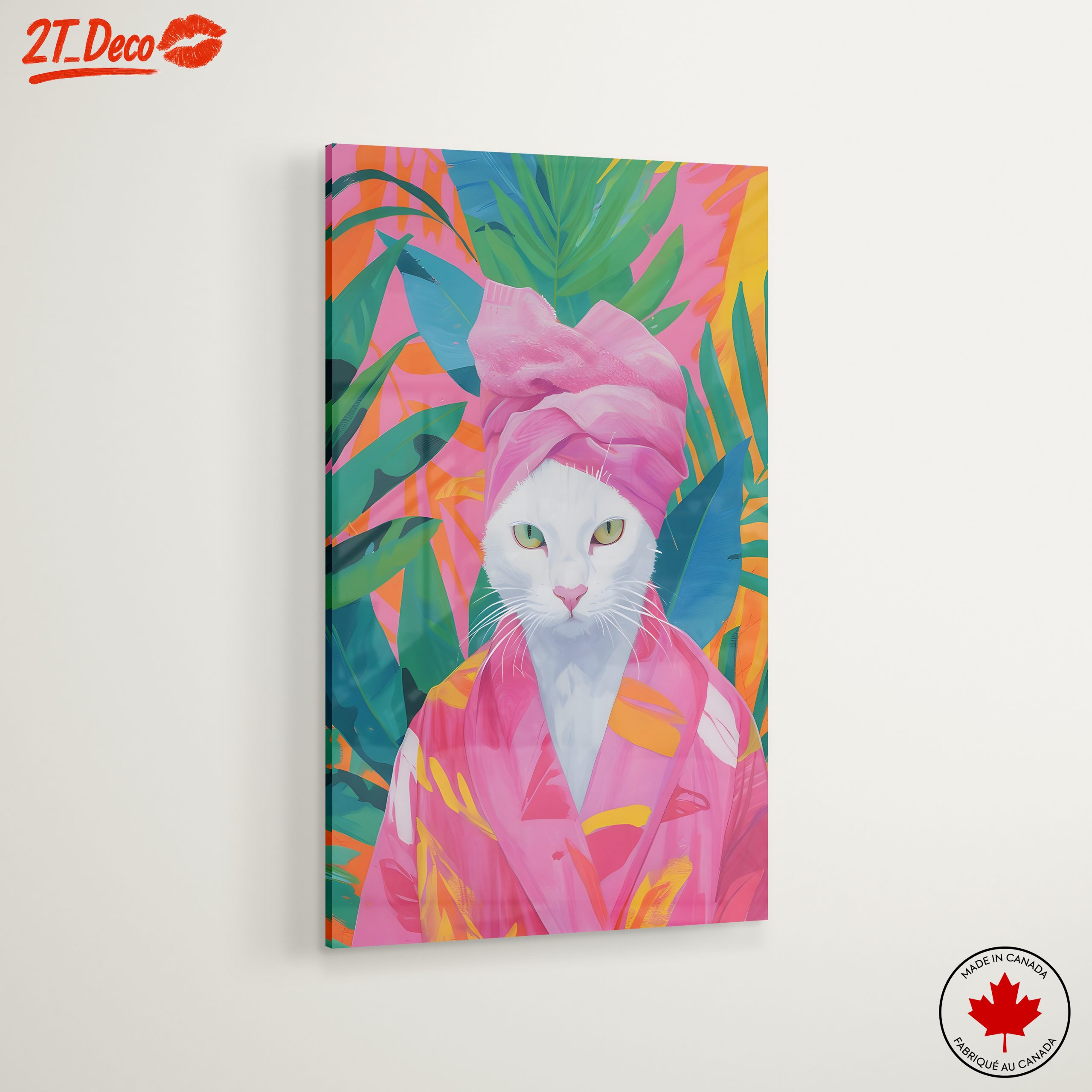 Stylish Cat with Tropical Background - Image 6