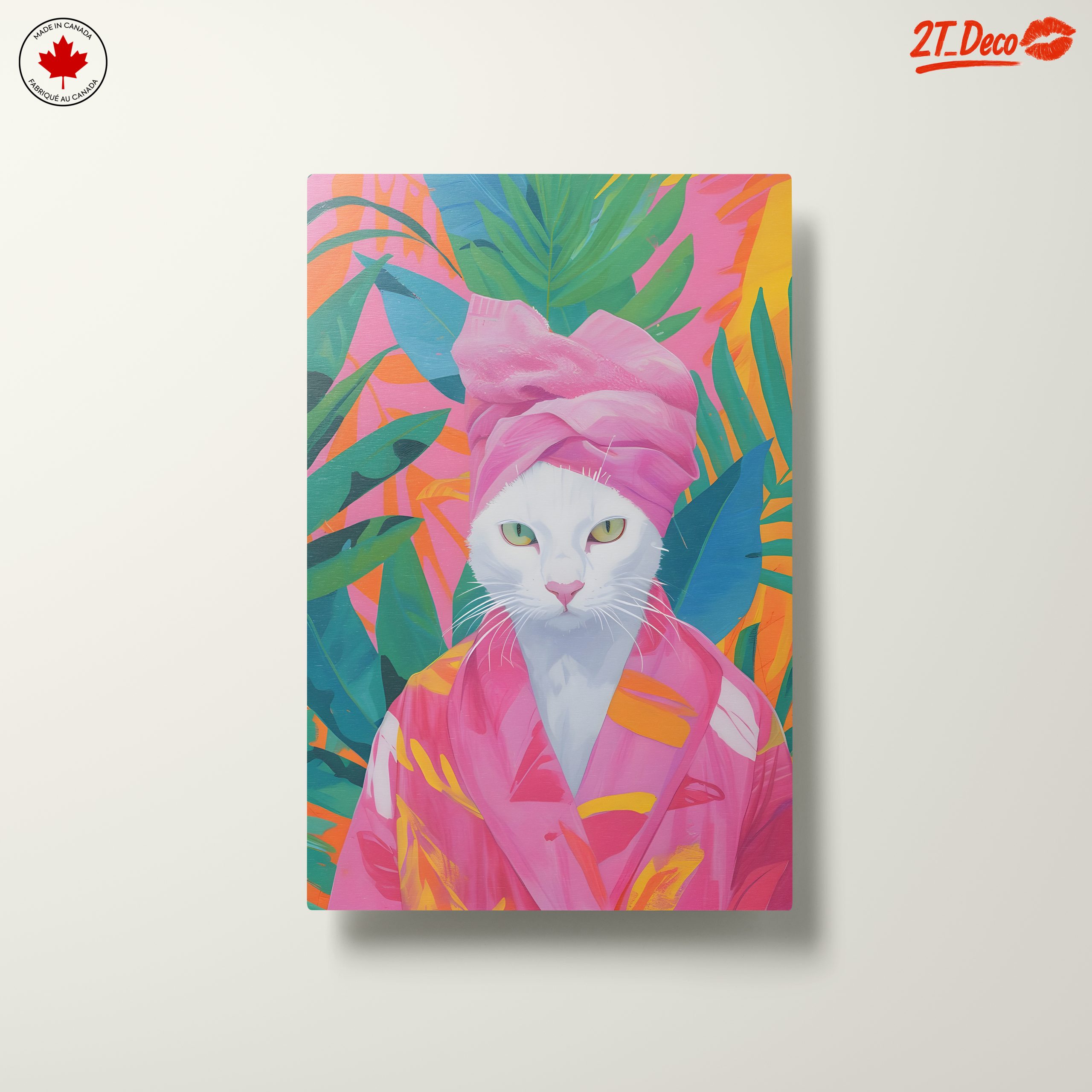 Stylish Cat with Tropical Background - Image 10