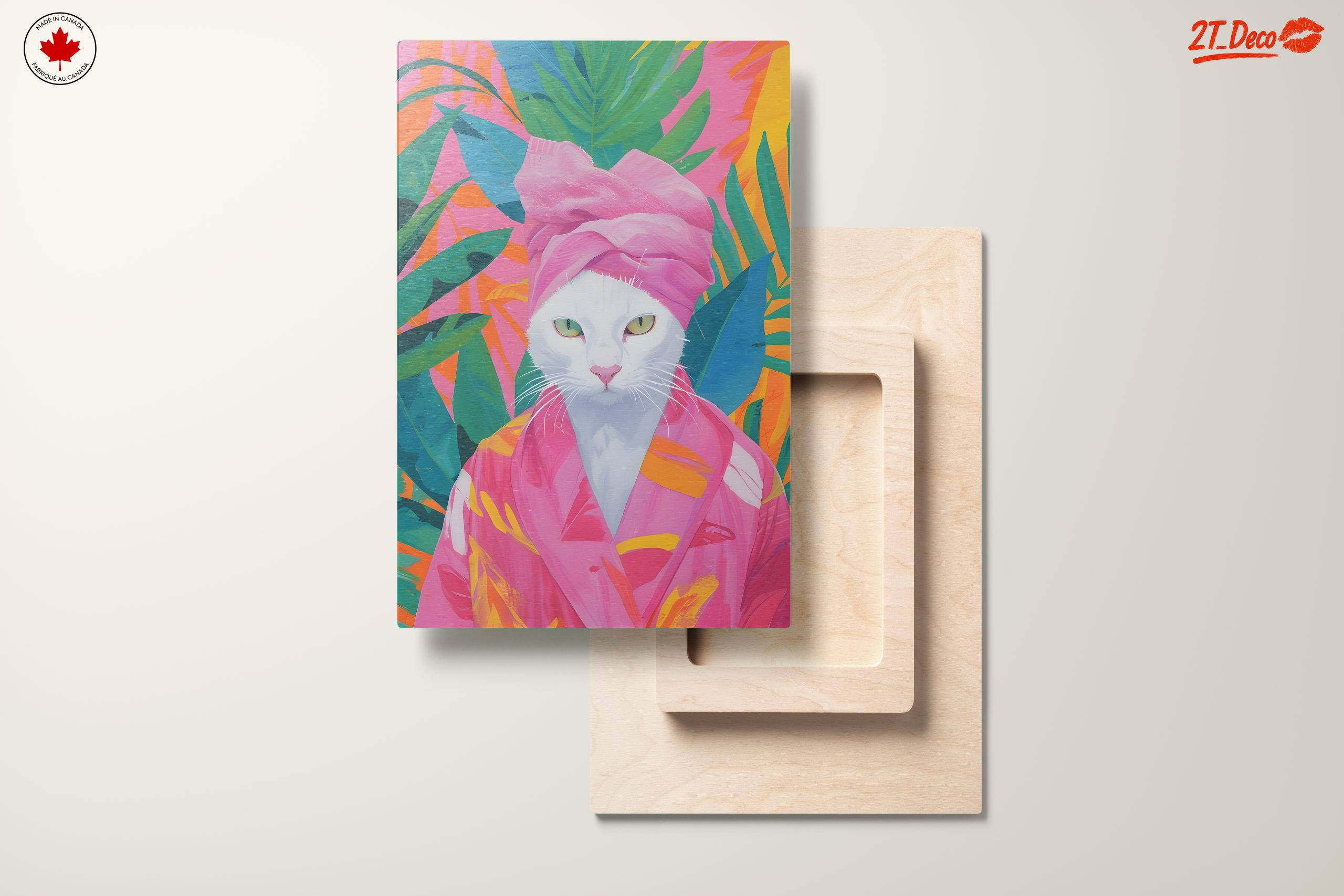 Stylish Cat with Tropical Background - Image 11