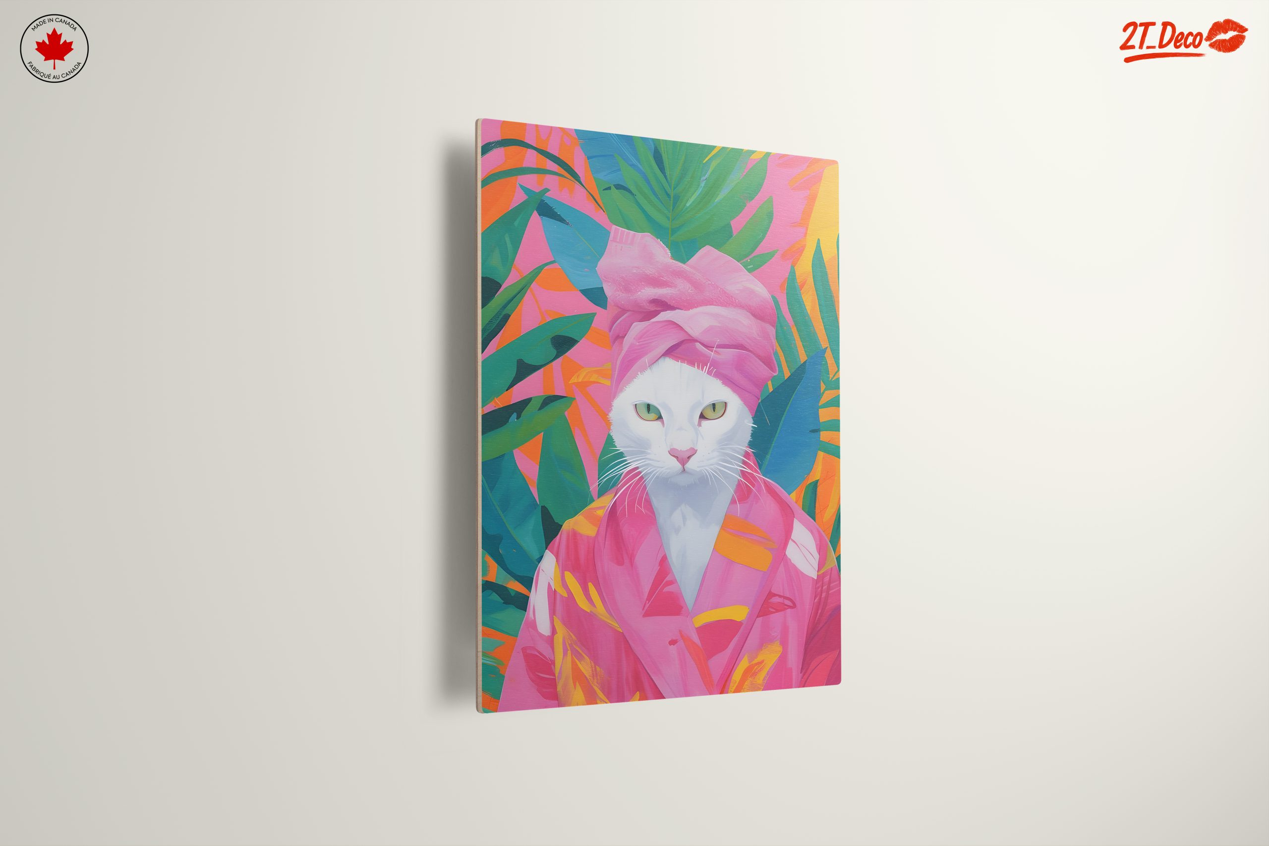 Stylish Cat with Tropical Background - Image 13