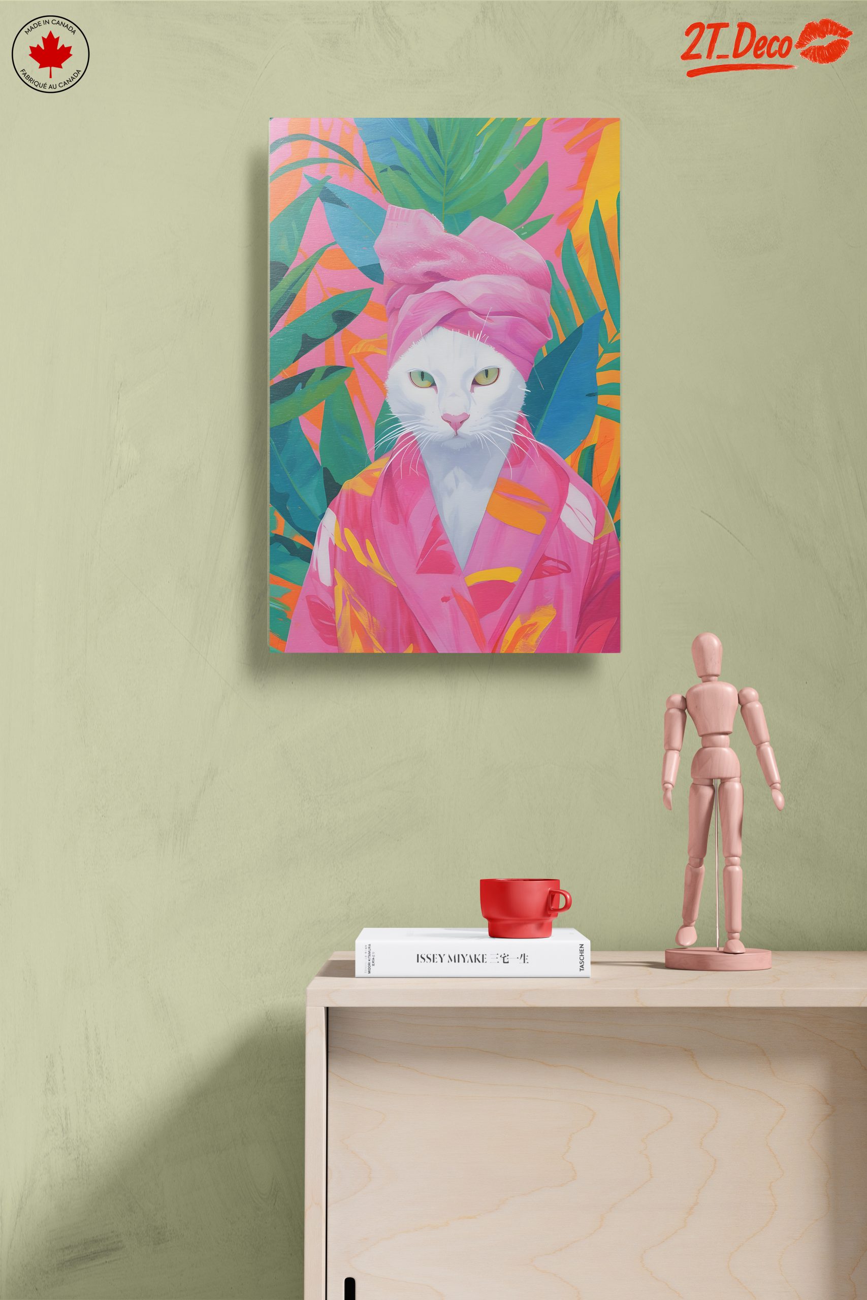 Stylish Cat with Tropical Background - Image 14
