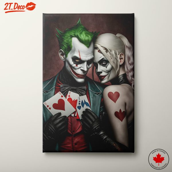 Iconic Joker and Harley Quinn Character Portrait