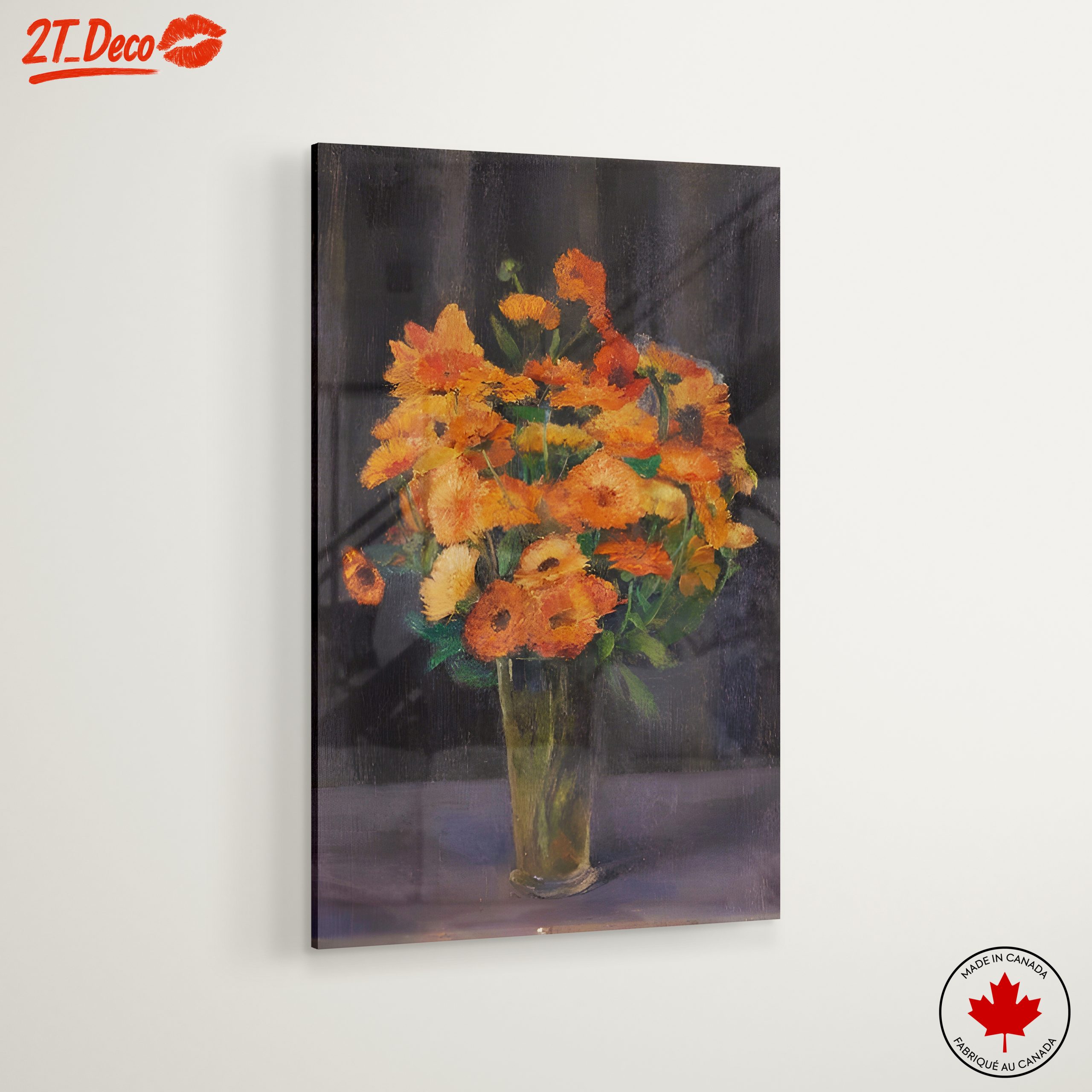 Vibrant Floral Arrangement in Glass Vase 2 - Image 6