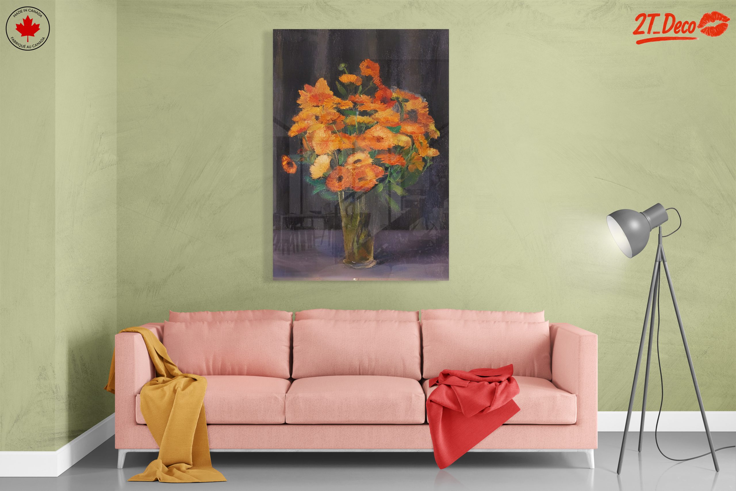 Vibrant Floral Arrangement in Glass Vase 2 - Image 7