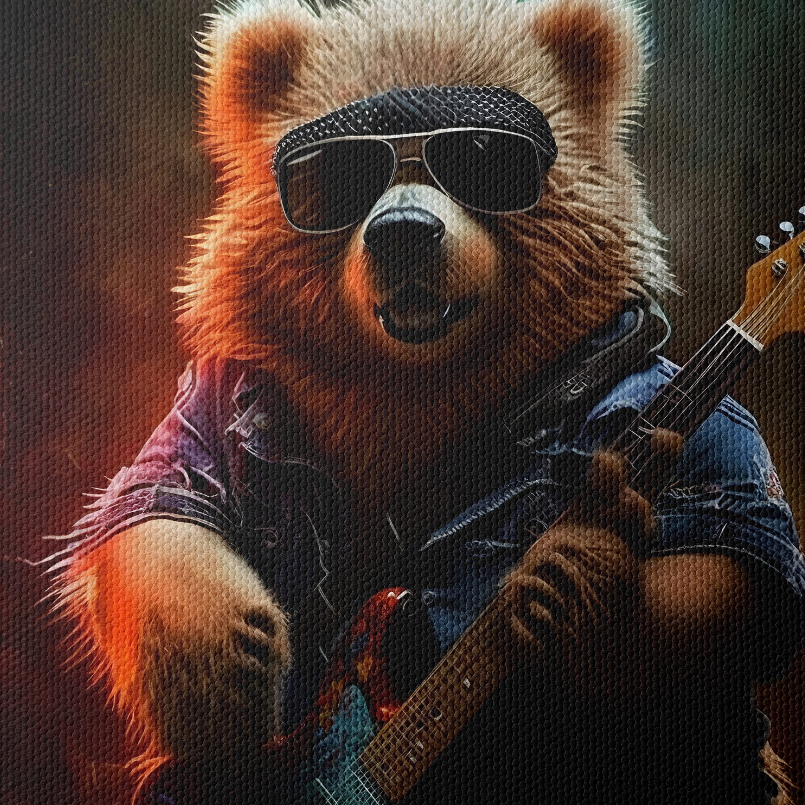 Cool Bear Playing Guitar Art - Image 4