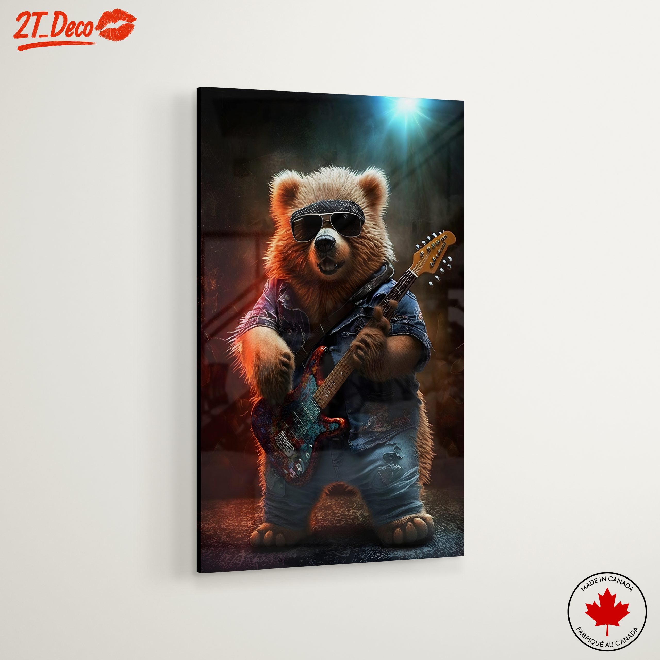 Cool Bear Playing Guitar Art - Image 6