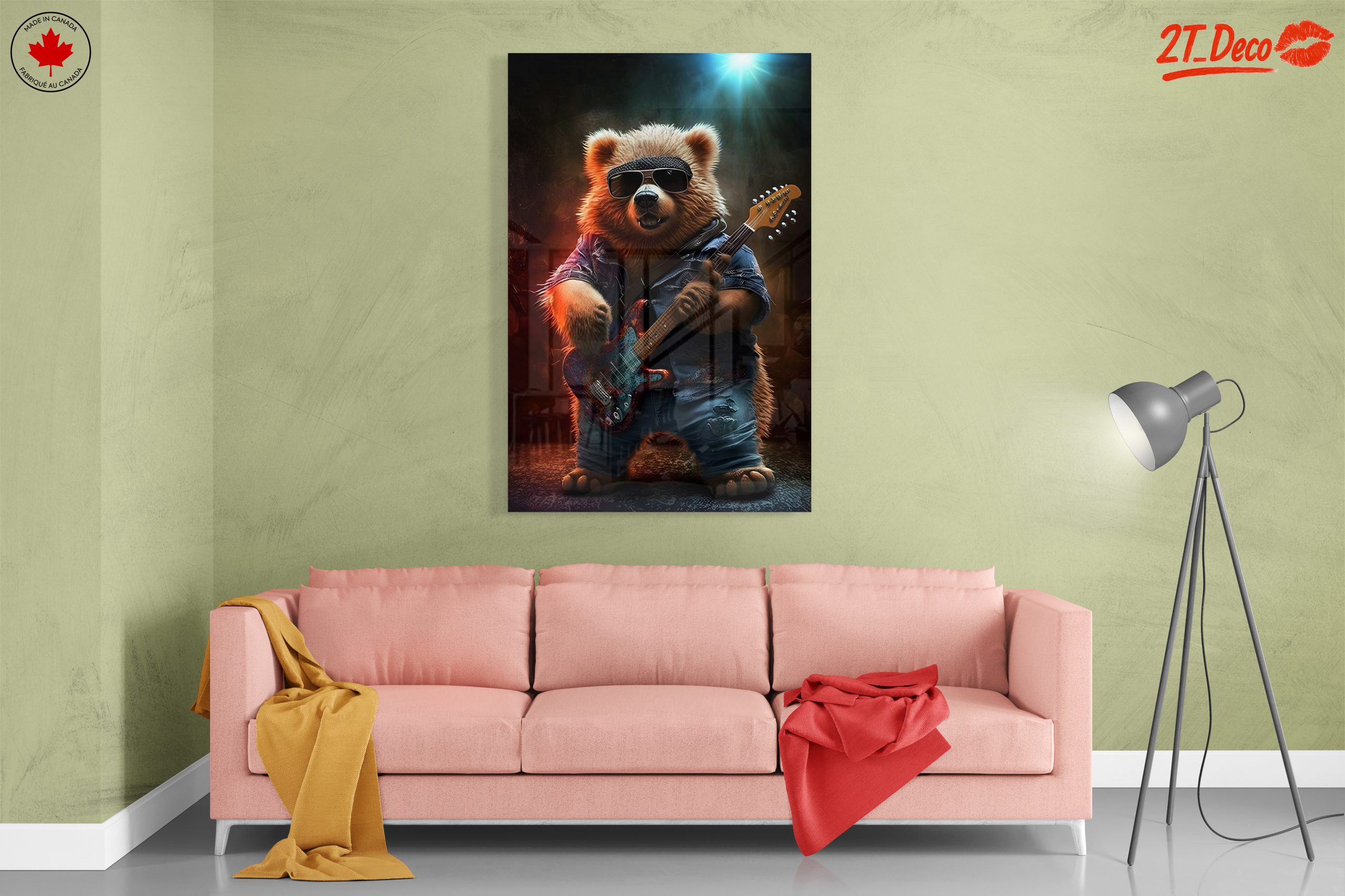 Cool Bear Playing Guitar Art - Image 7