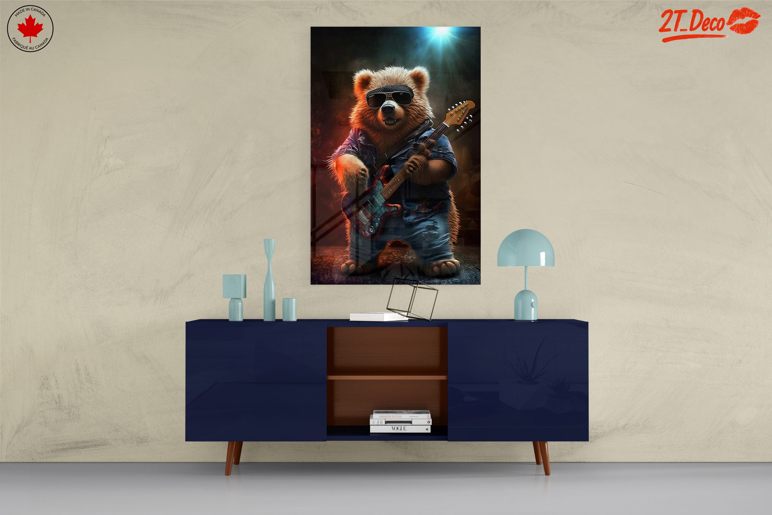 Cool Bear Playing Guitar Art - Image 8