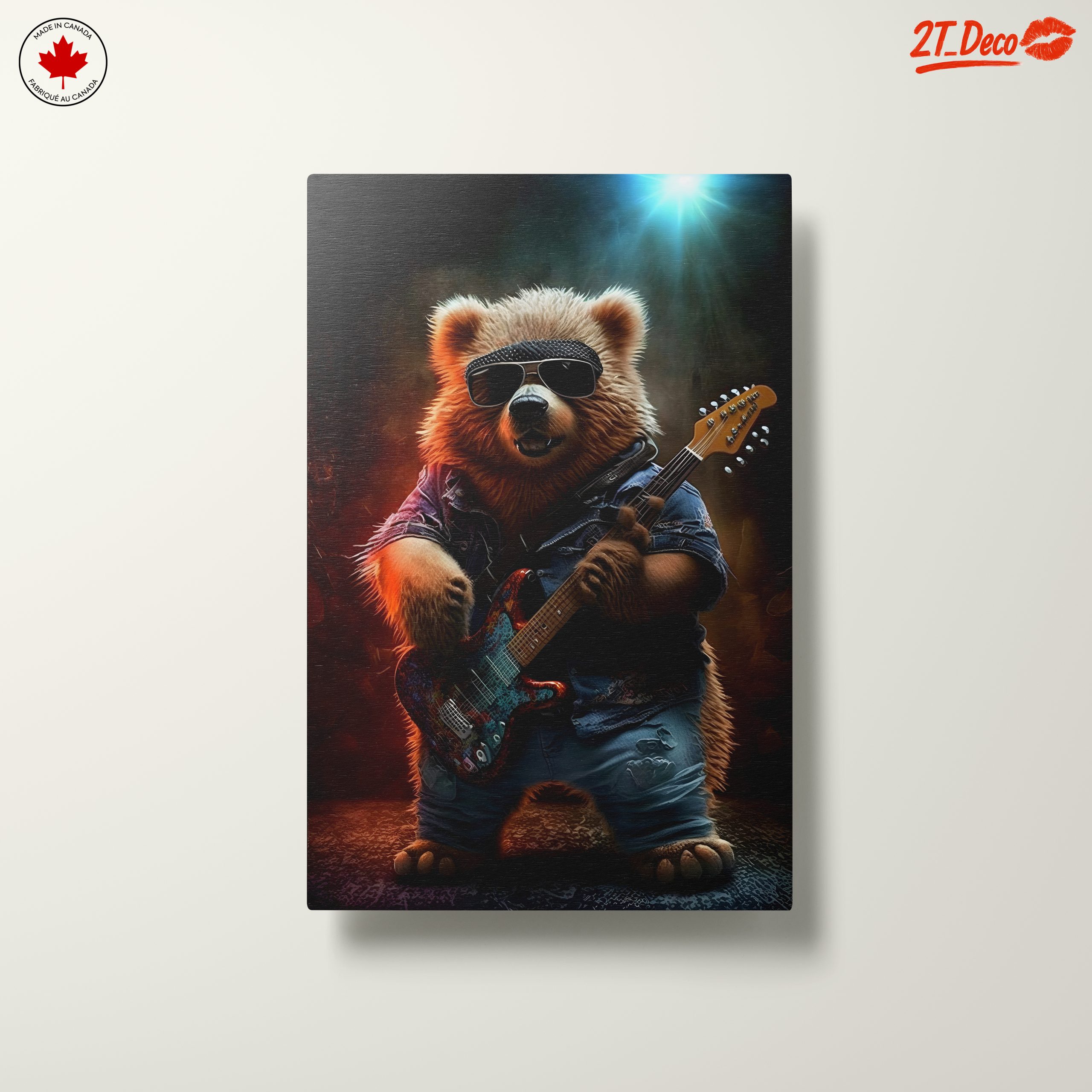 Cool Bear Playing Guitar Art - Image 10