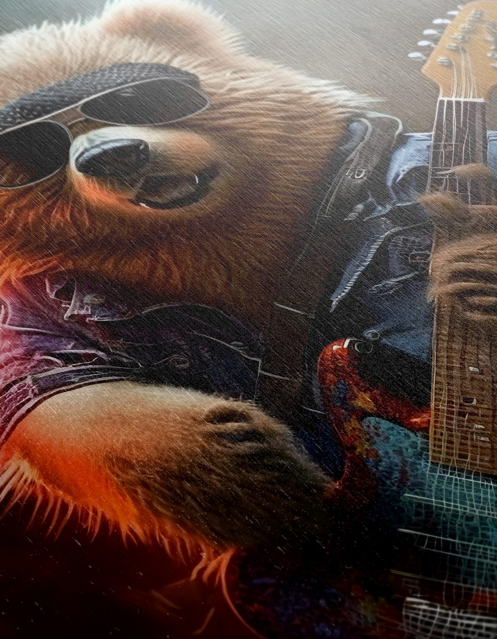 Cool Bear Playing Guitar Art - Image 12