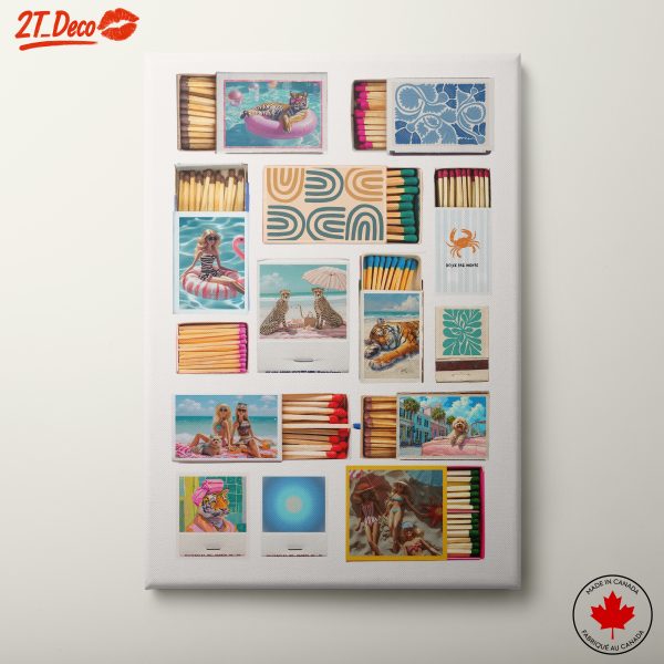 Whimsical Retro Vacation Art for Cheerful Spaces