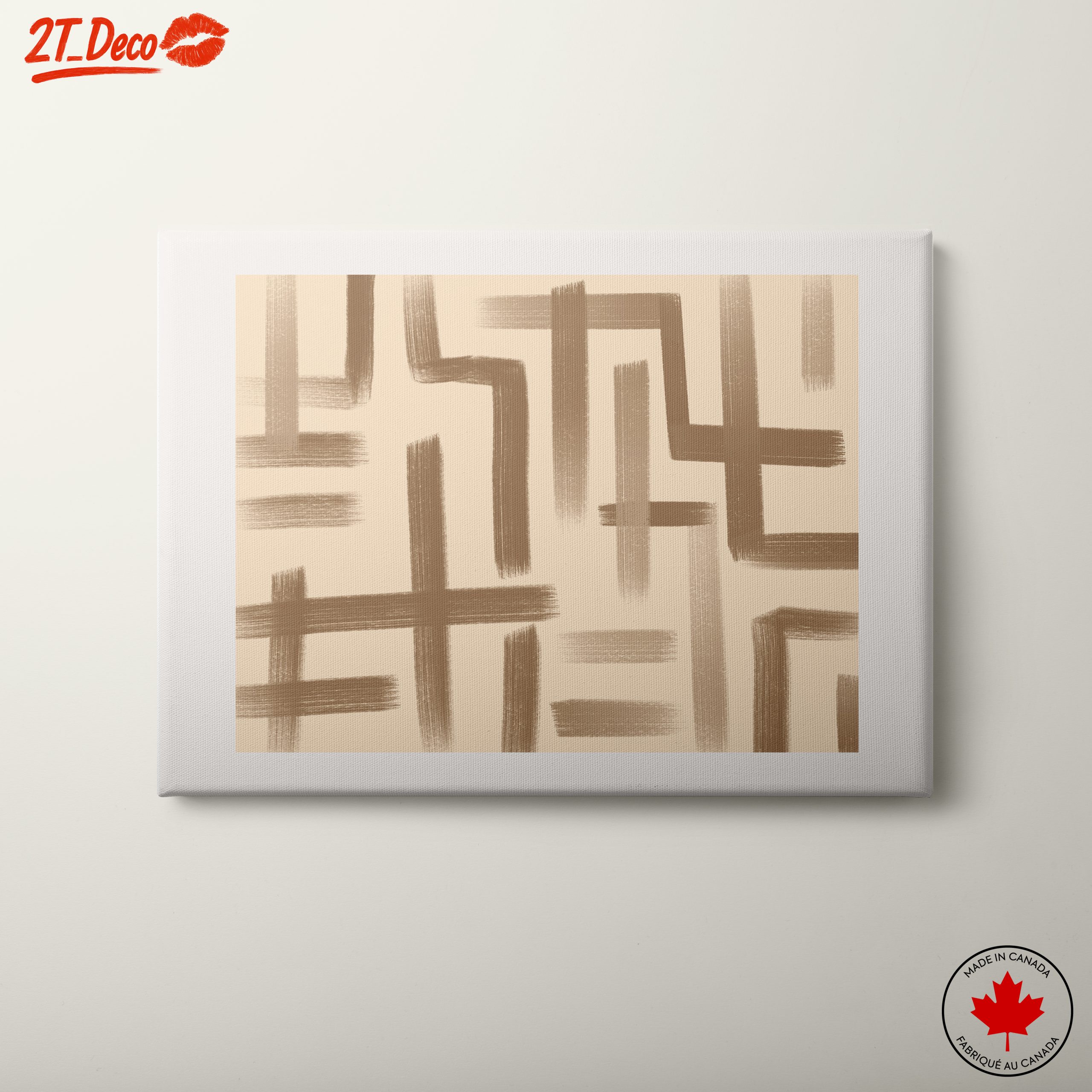 Abstract Geometric Brush Stroke Art